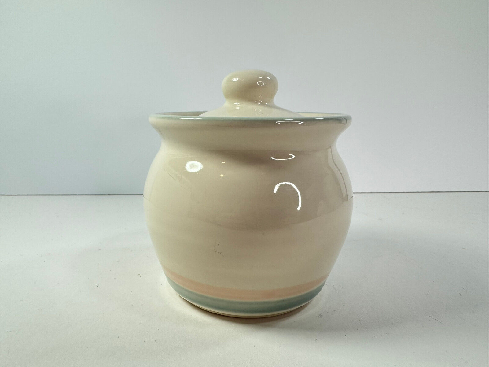vintage pfaltzgraff ceramic sugar bowl with lid Sunrise series