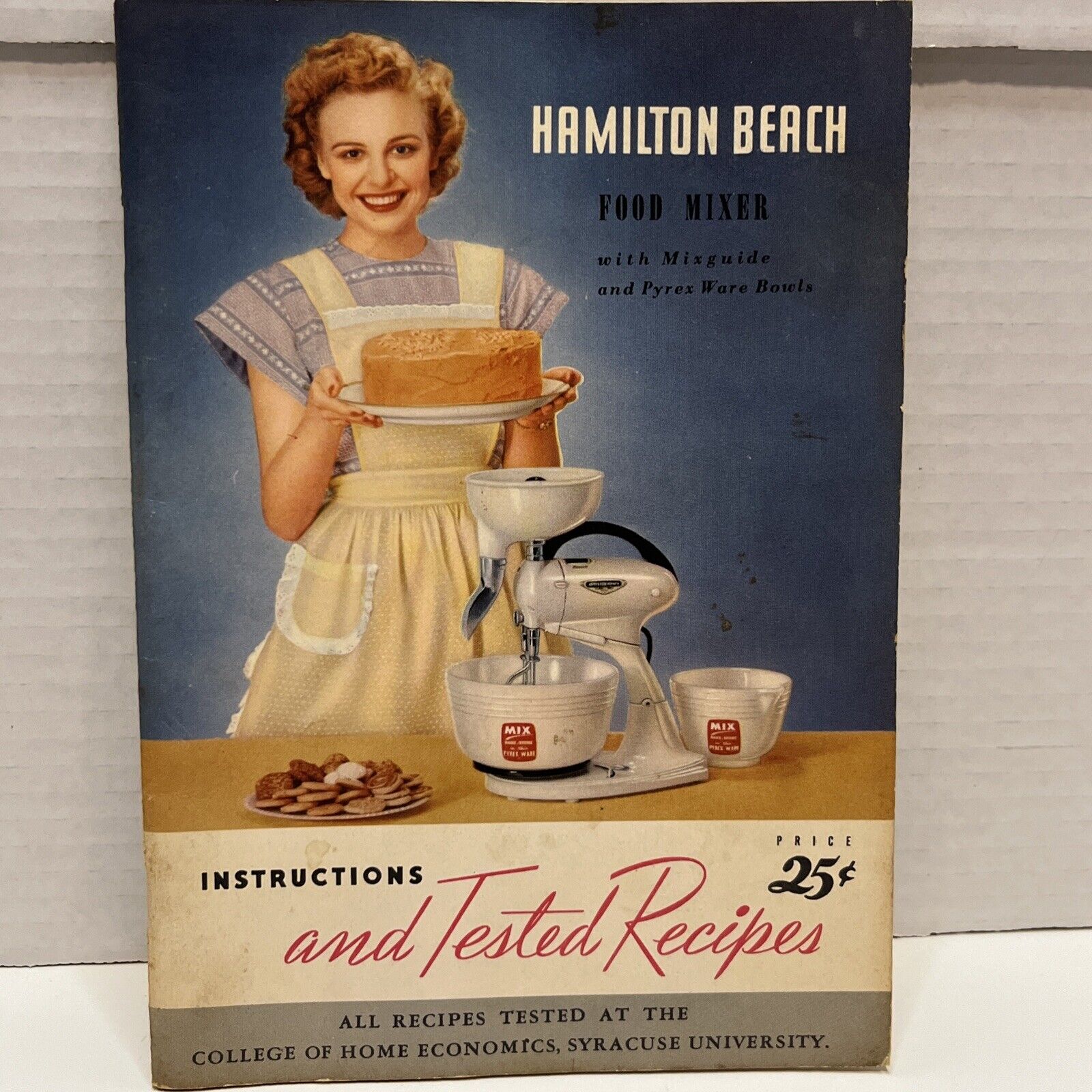 1948 Hamilton Beach Food Mixer Instructions Recipe Manual Vintage 1940s Retro