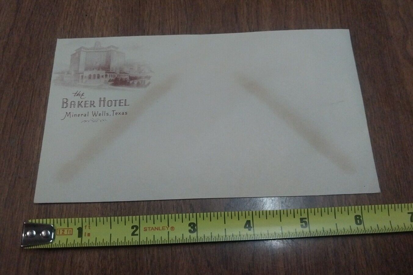 The Baker Hotel  Mineral Wells, Tx Vintage Envelope (Sealed ENVELOPE)