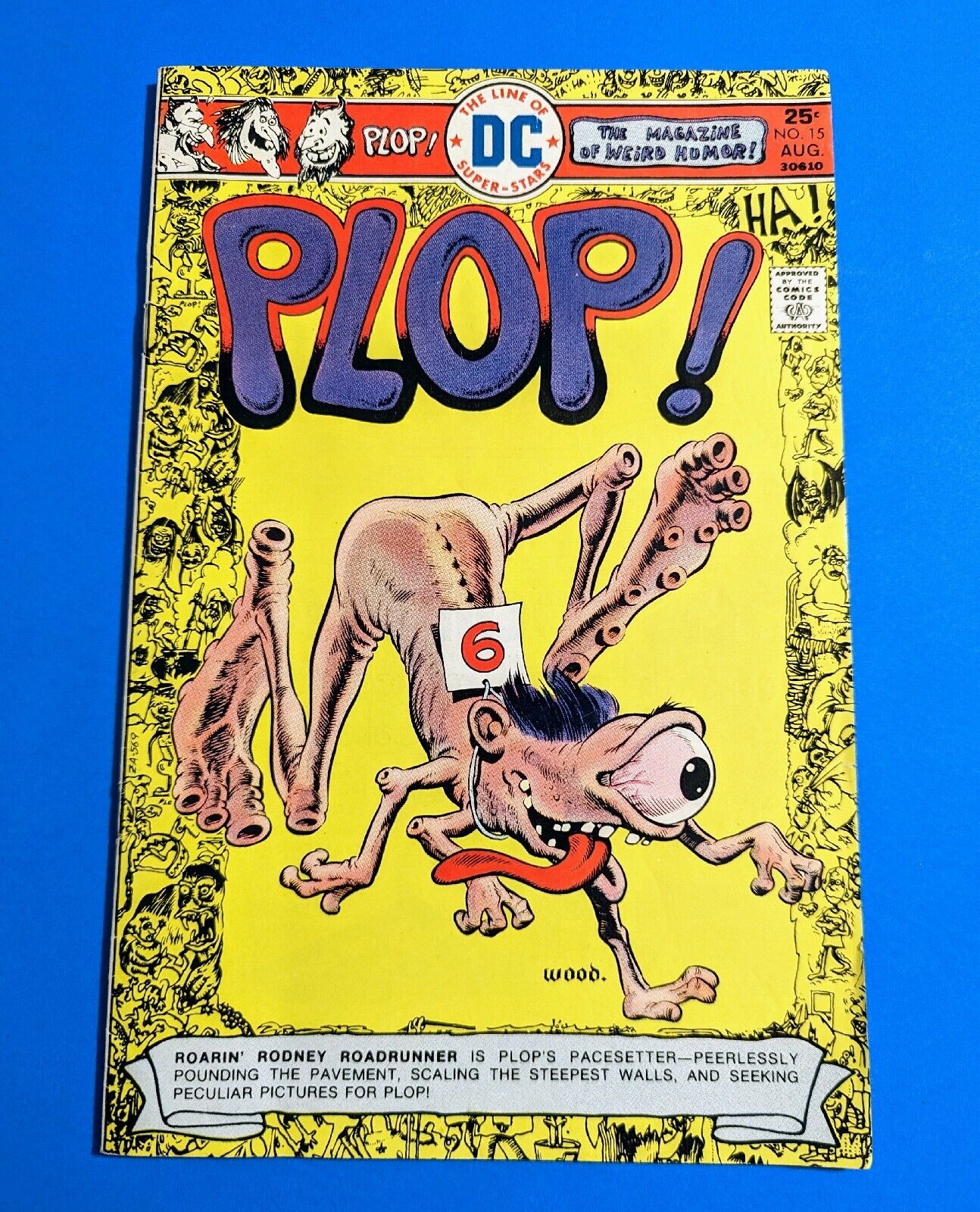 Plop #15, 1975 DC Weird Humor Comic Book Rodney Roadrunner Nice Condition 