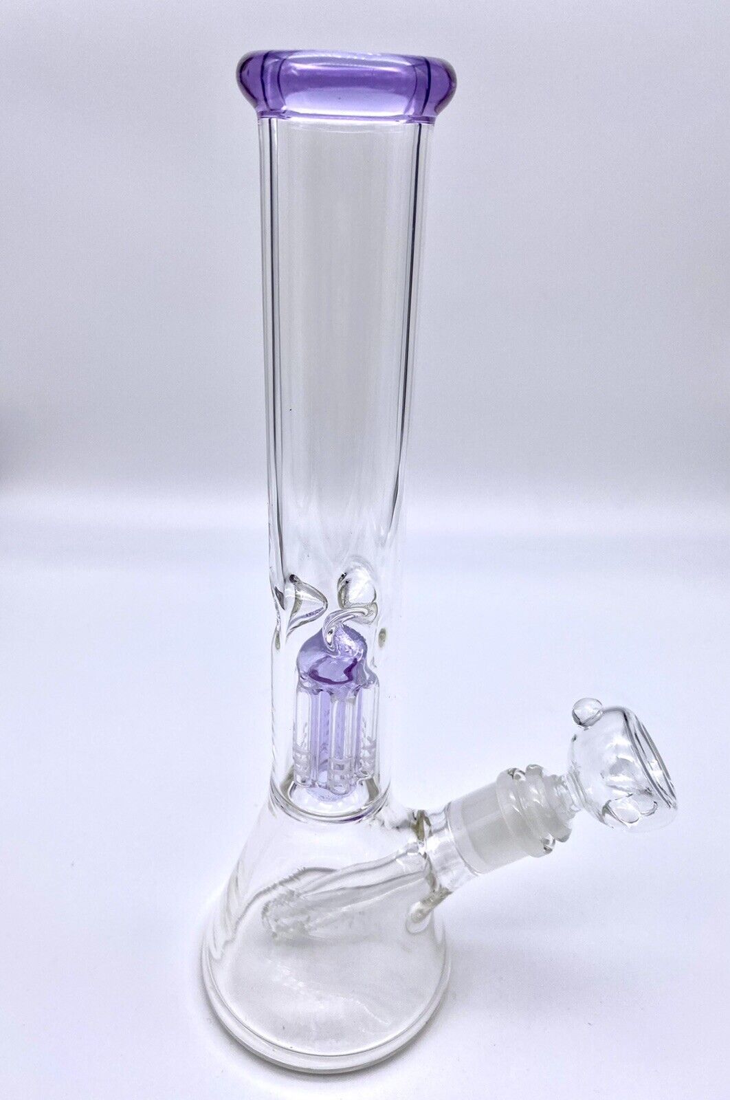 11.5” Inch Glass Water Pipe Bong W/ Tree Perc & Ice Catcher