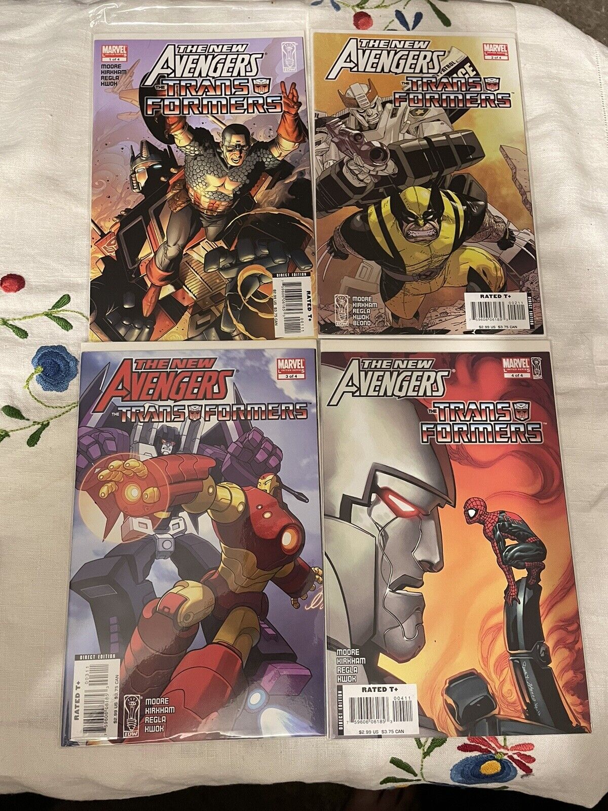 New Avengers Transformers #1-#4 Complete Lot of 4 Marvel 2007