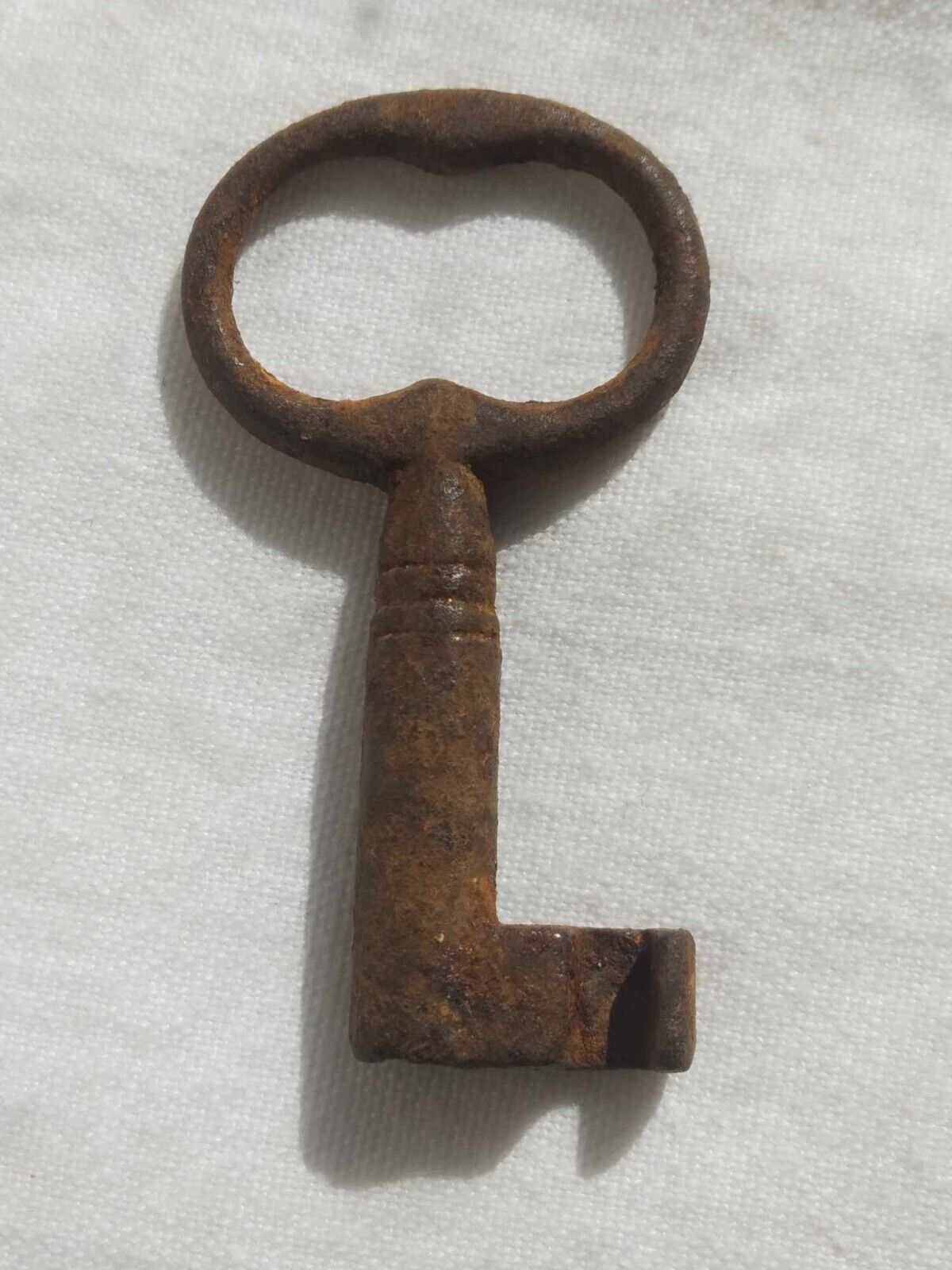 Antique old collectible metal key skeleton small piece of furniture or box 1