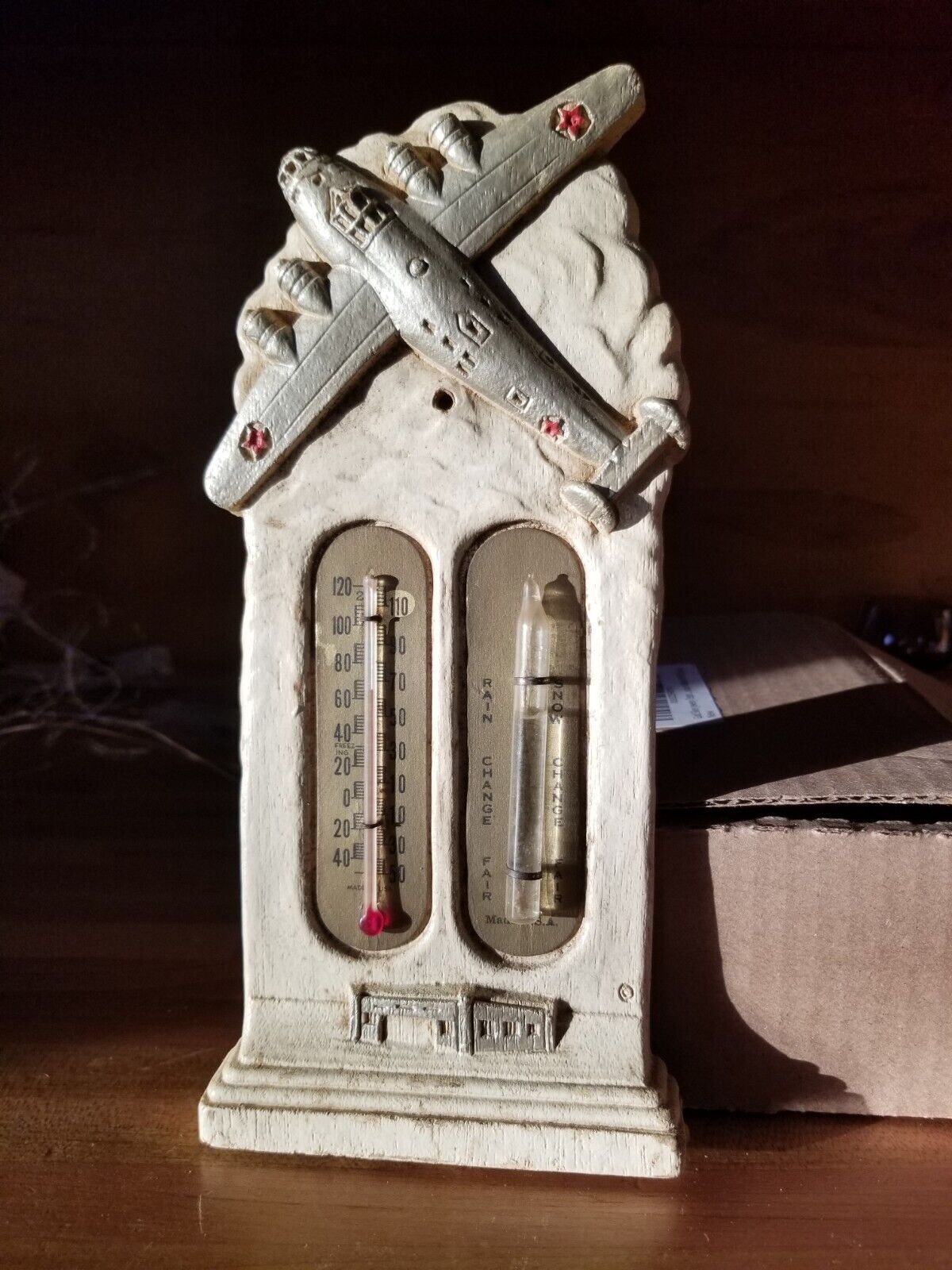 1940s World War Two B2 Bomber Thermometer And Barometer