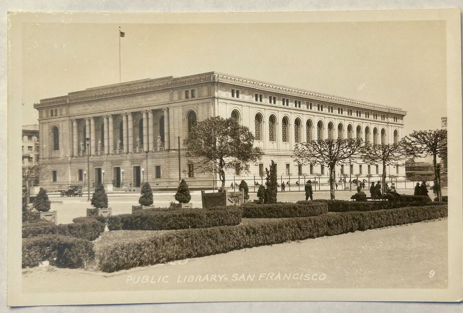 Real Photo Postcard, Public Library, San Francisco California RPPC Postcard