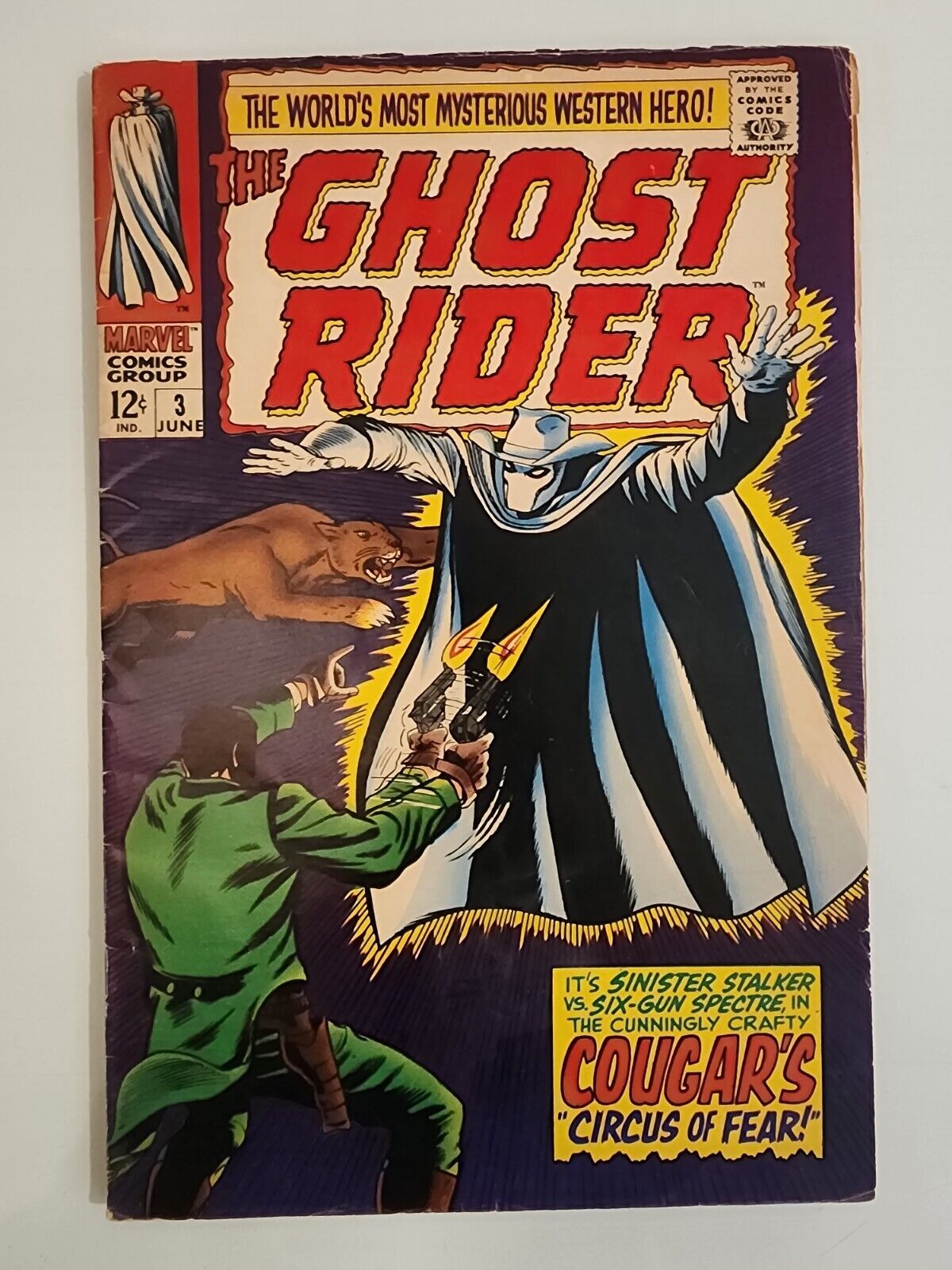 Ghost Rider #3 Marvel 1967 Carter Slade Western Dick Ayers Roy Thomas