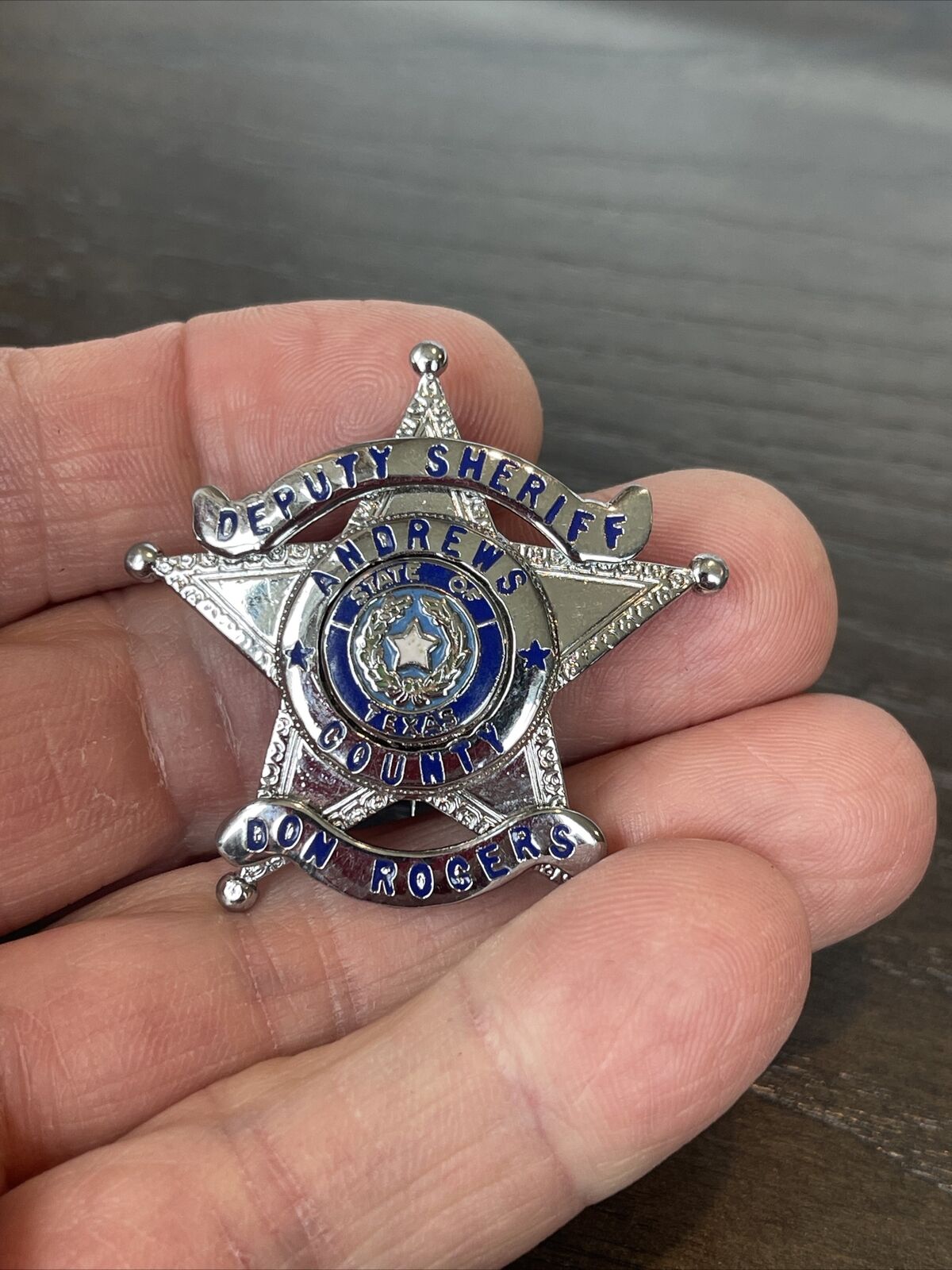 Vintage obsolete Andrews county deputy sheriff mini badge