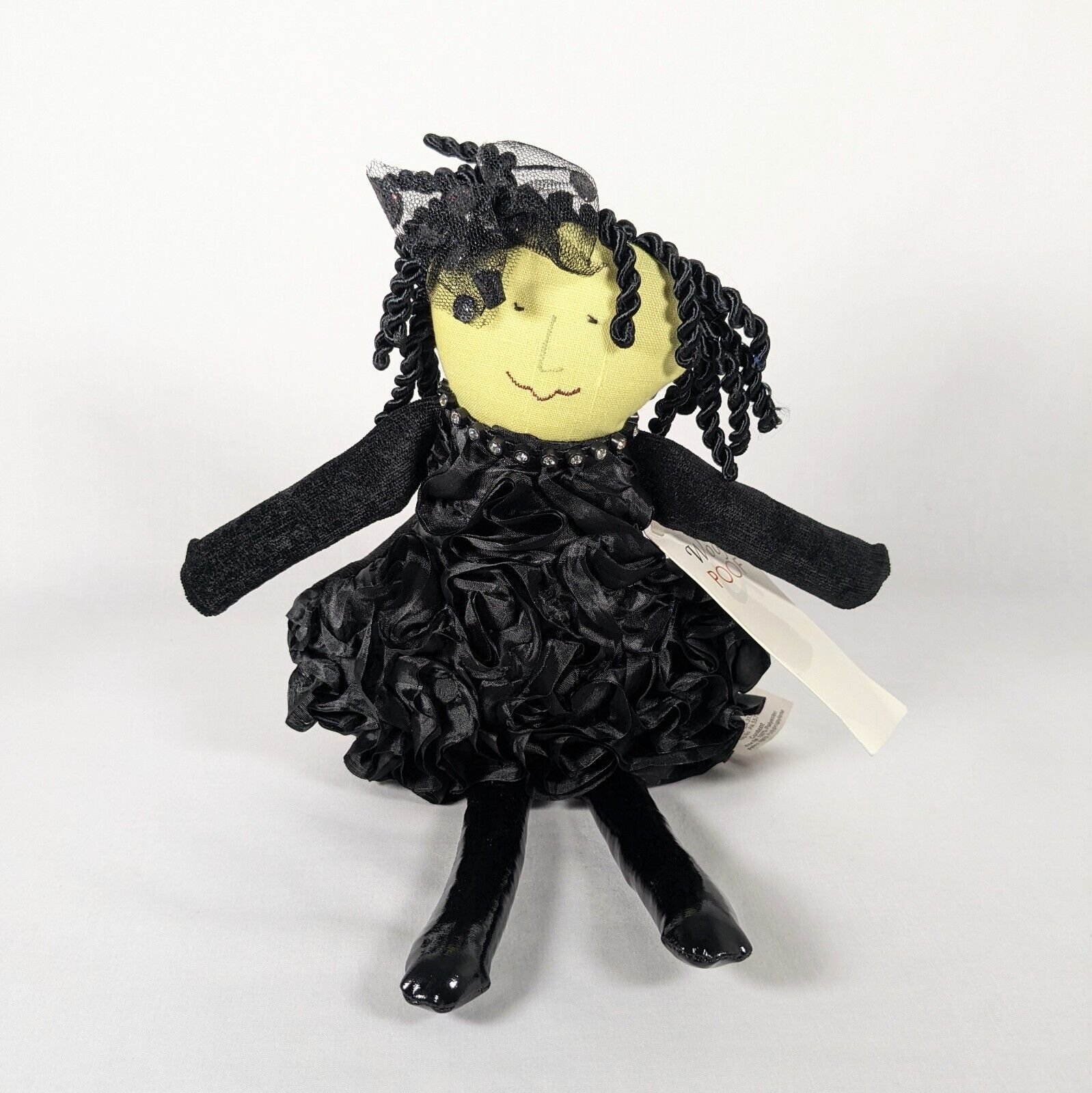 Woof & Poof Halloween Doll Black Rhinestone 15\