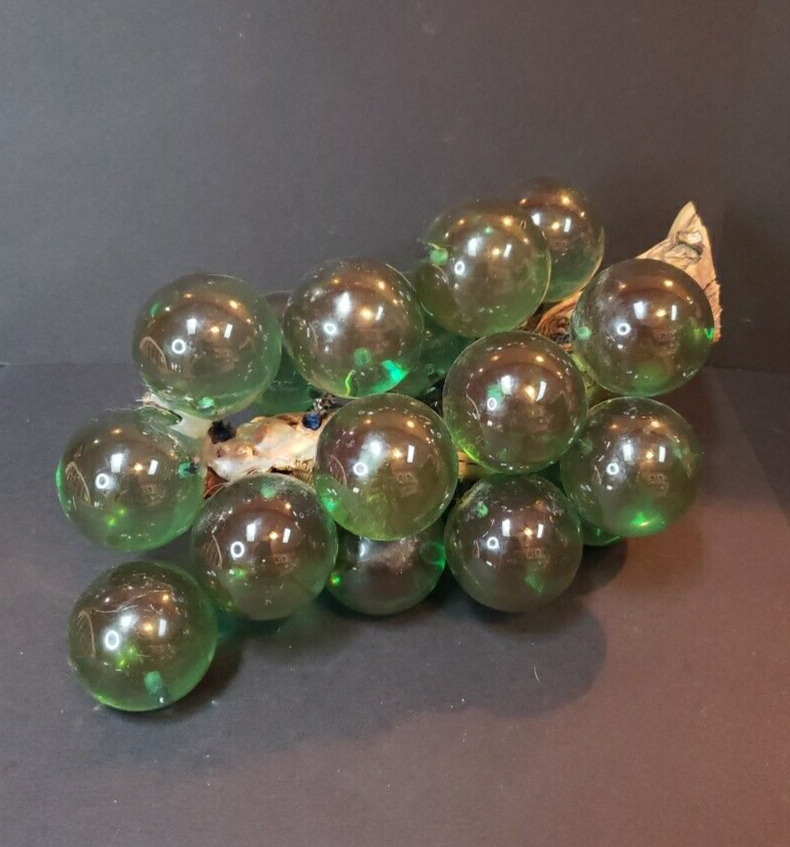 Vintage Lucite Acrylic Green Grapes Driftwood Large Cluster MCM - Damaged 