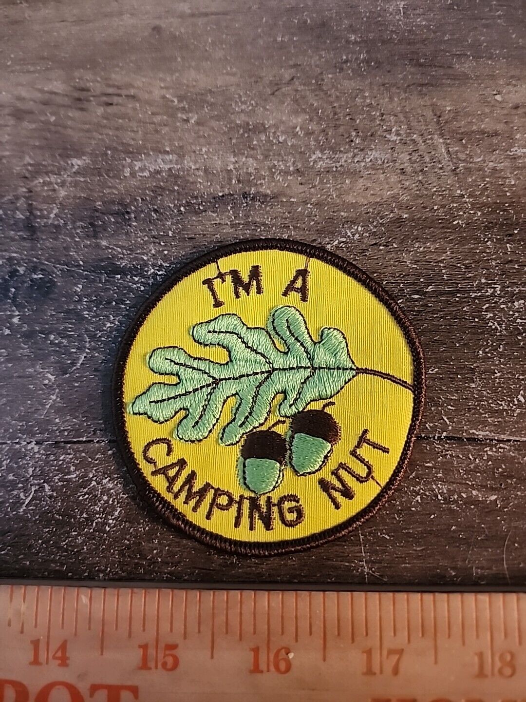 Vintage I'm a Camping Nut Sew On Patch 