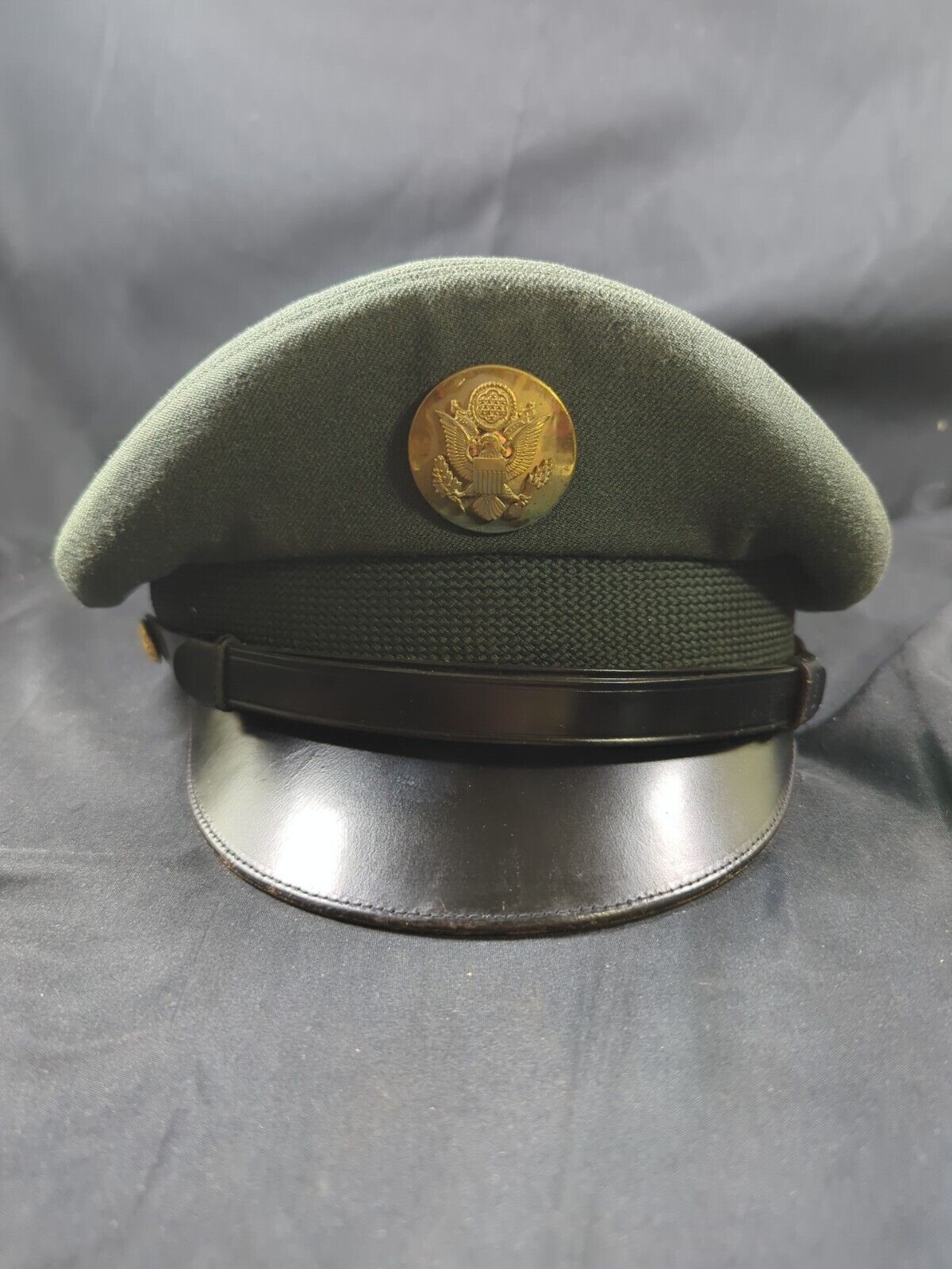 1950\'s USA Army Class 4  Officers Peaked Service Crusher Cap Military Hat US