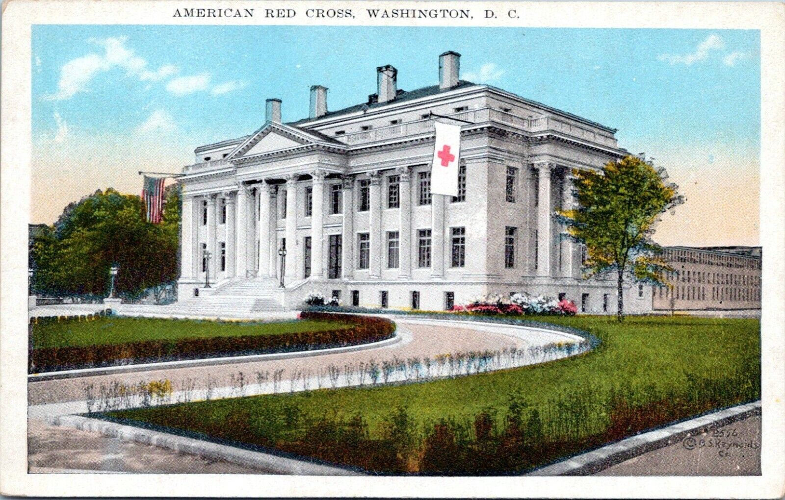 Washington DC Postcard 1915 American Red Cross Building B.S. Reynolds 2556 OV