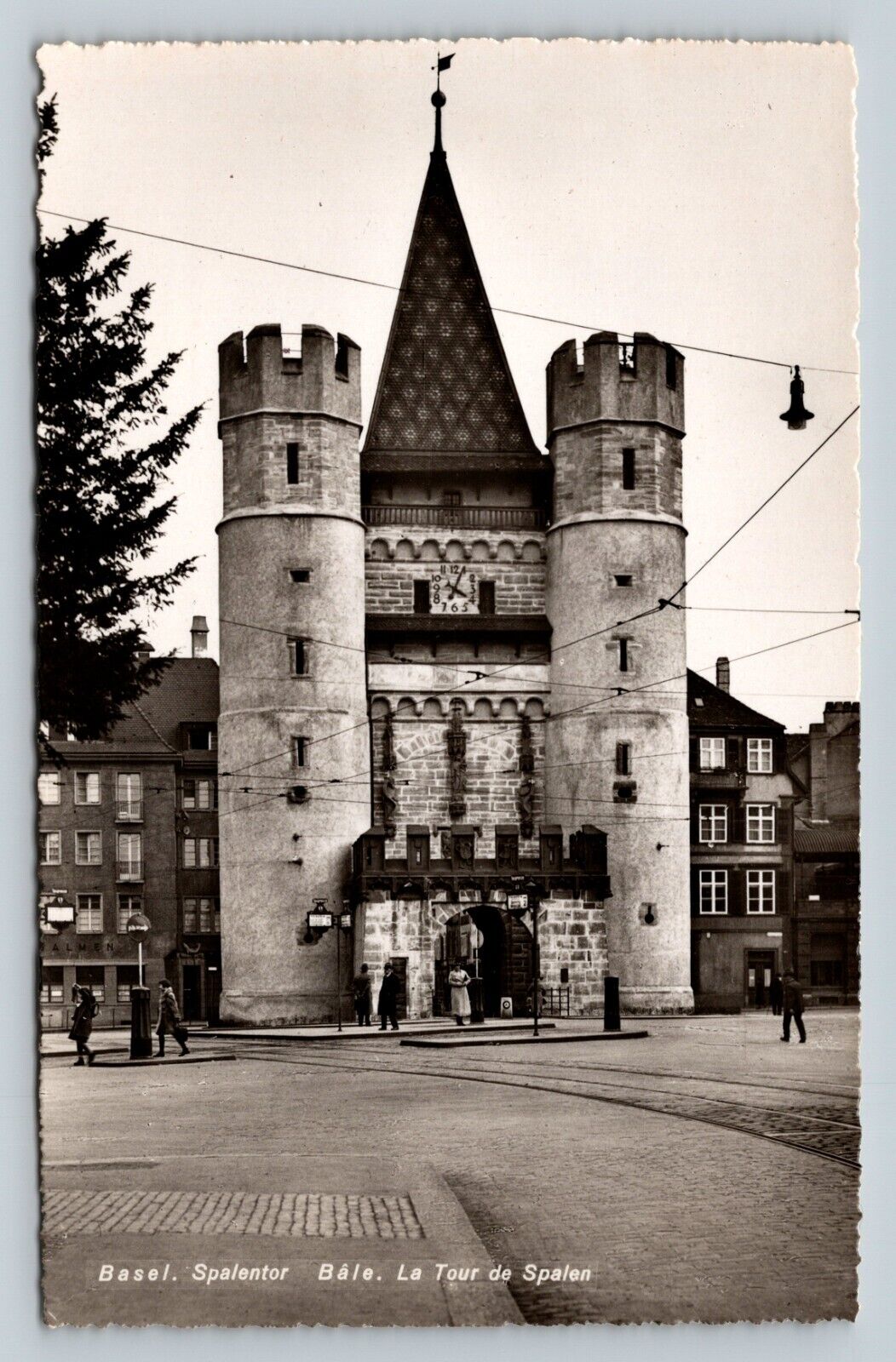 VINTAGE RPPC Postcard: Basel Switzerland Spalentor Gate Of Spalen Architecture