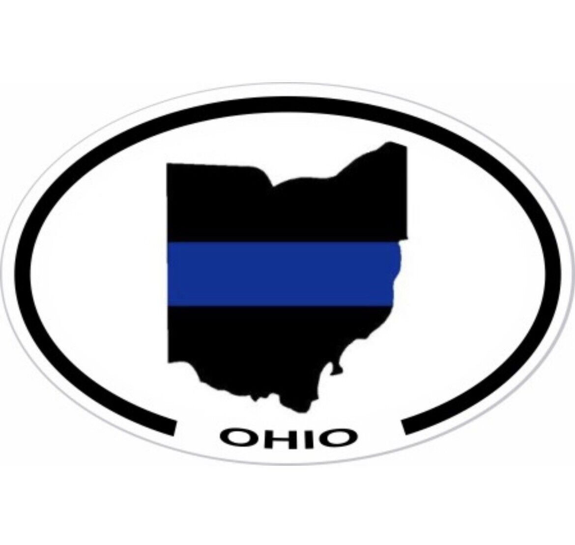 USA Thin Blue Line Ohio State Police Sticker