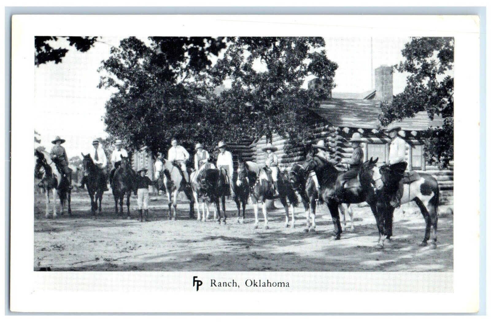 c1950\'s Frank Philips Woolaroc Oklahoma Horse Cowboys Vintage Antique Postcard