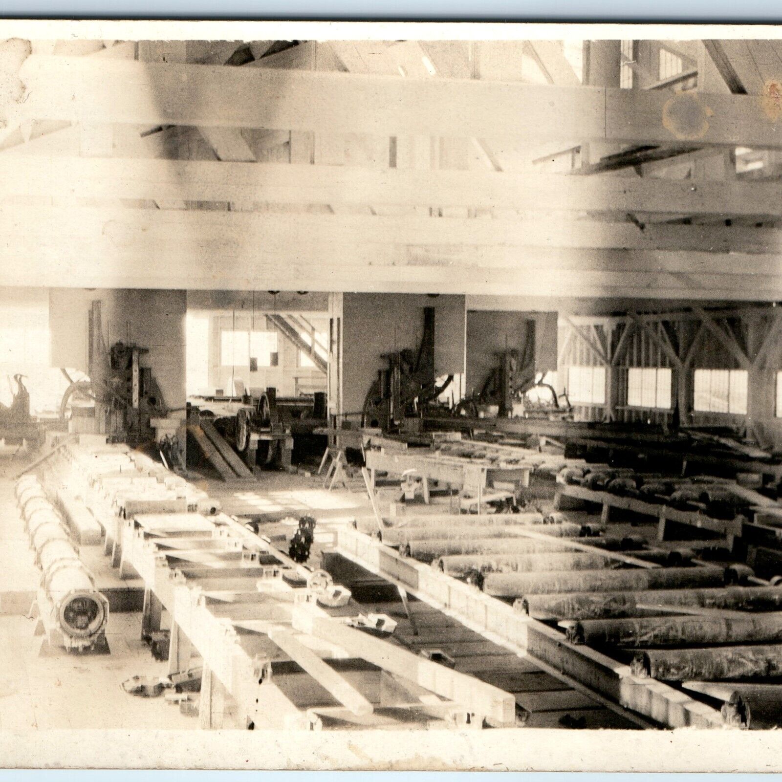 c1910s Dam Mill? Machinery RPPC Burn Industrial Lumber Real Photo Factory A127
