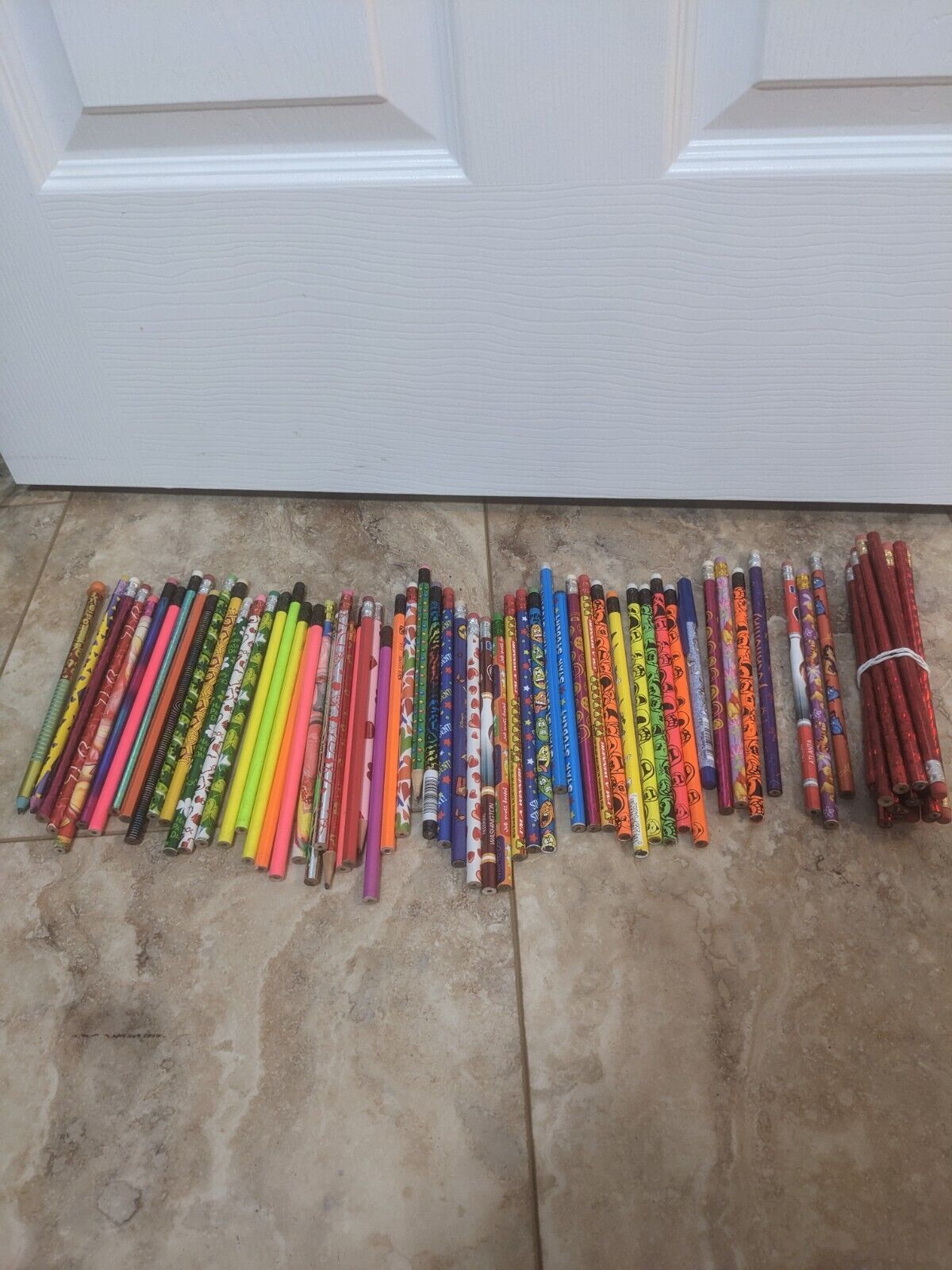Lot of 70 Vtg 80s 90s Novelty Pencils Collection Nickelodeon Yikes Disney Bugs
