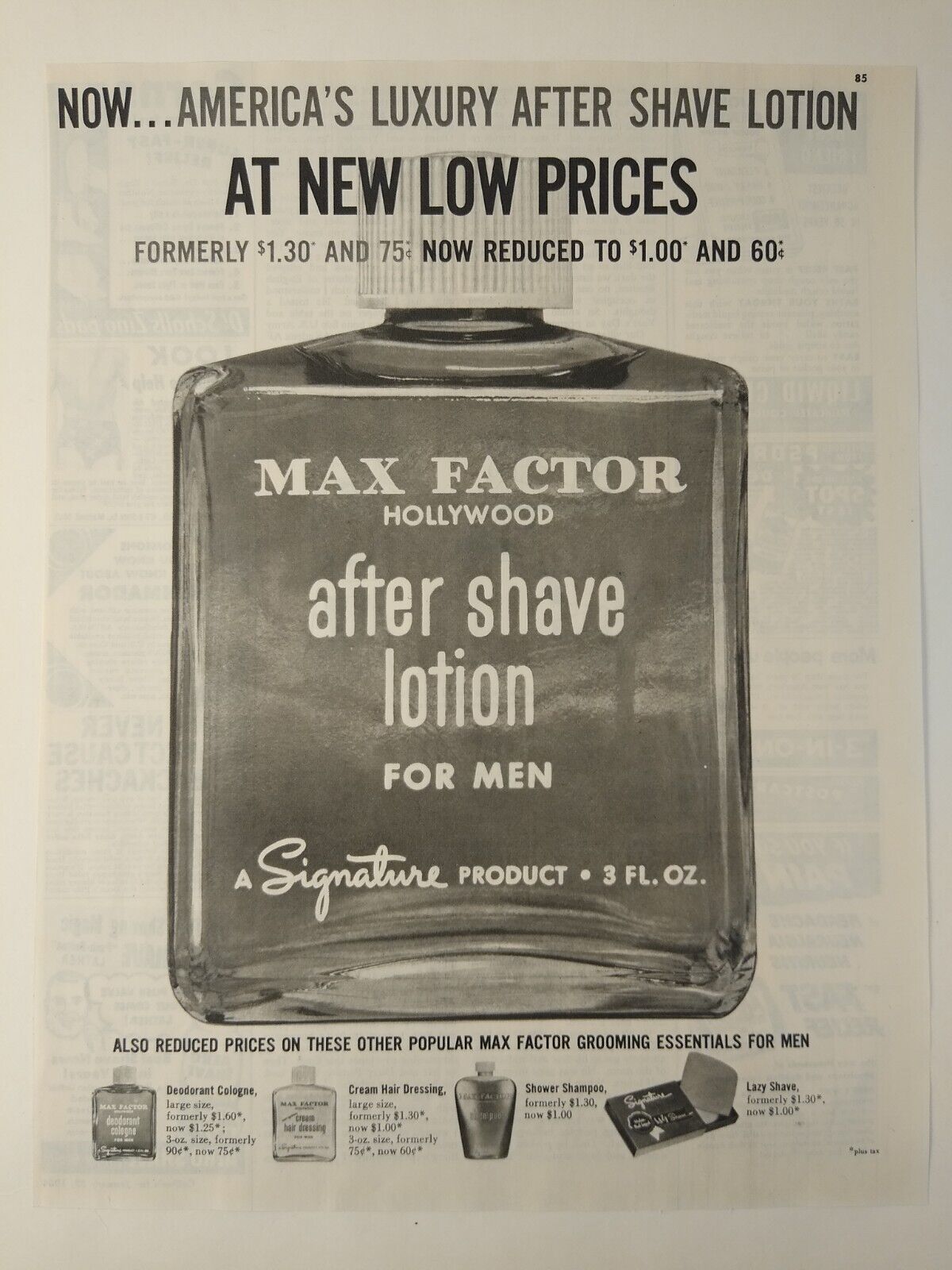 1954 Max Factor Anacin Dr Scholl\'s Dermoil Asthmador Aero Shave Vintage Print Ad