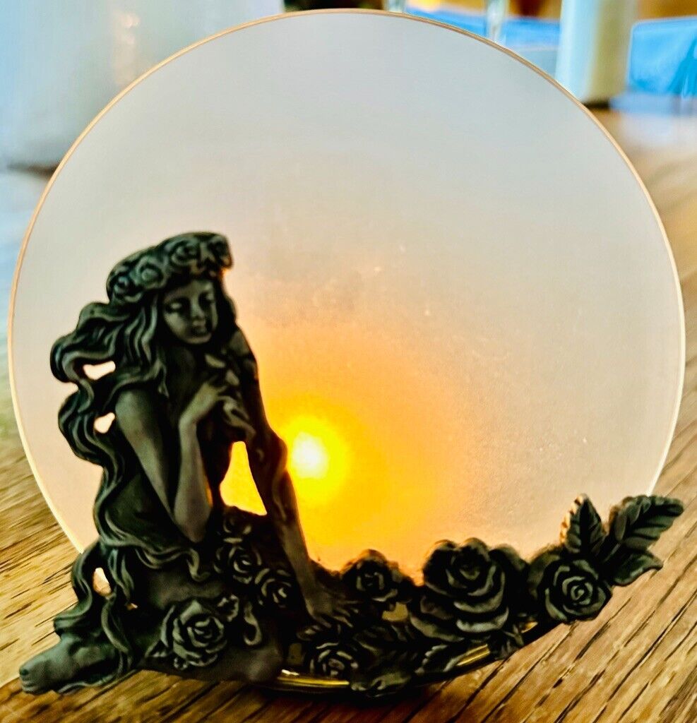 Rare Vintage Mermaid Tea Light Candle Holder Reflector/Disperser