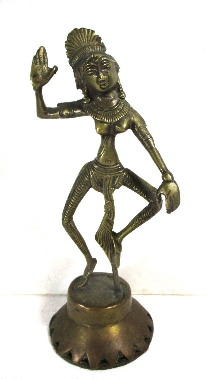 INDIA VINTAGE OLD VINTAGE  Bronze/Brass DANCING HINDU FIGURE, FINE CONDITION