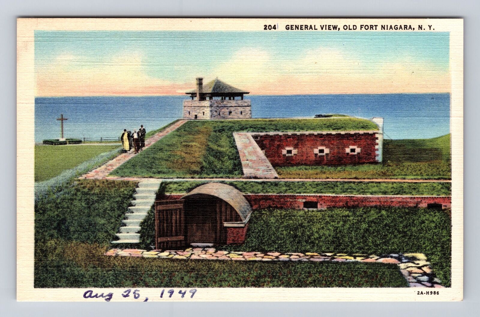 Old Fort Niagara NY- New York, General View, Antique, Vintage Souvenir Postcard