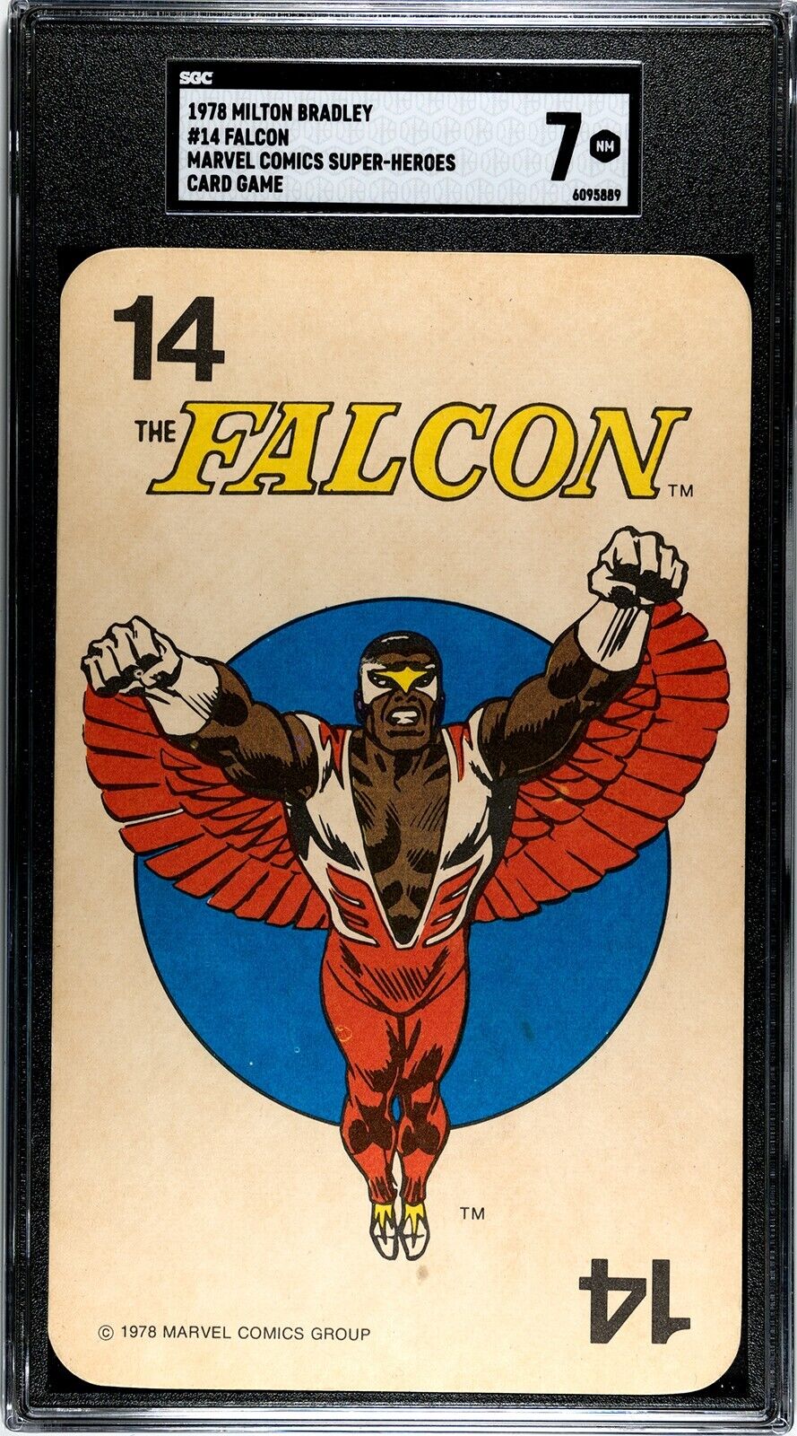 1978 Milton Bradley Marvel Super-Heroes Falcon SGC 7 Pop 1