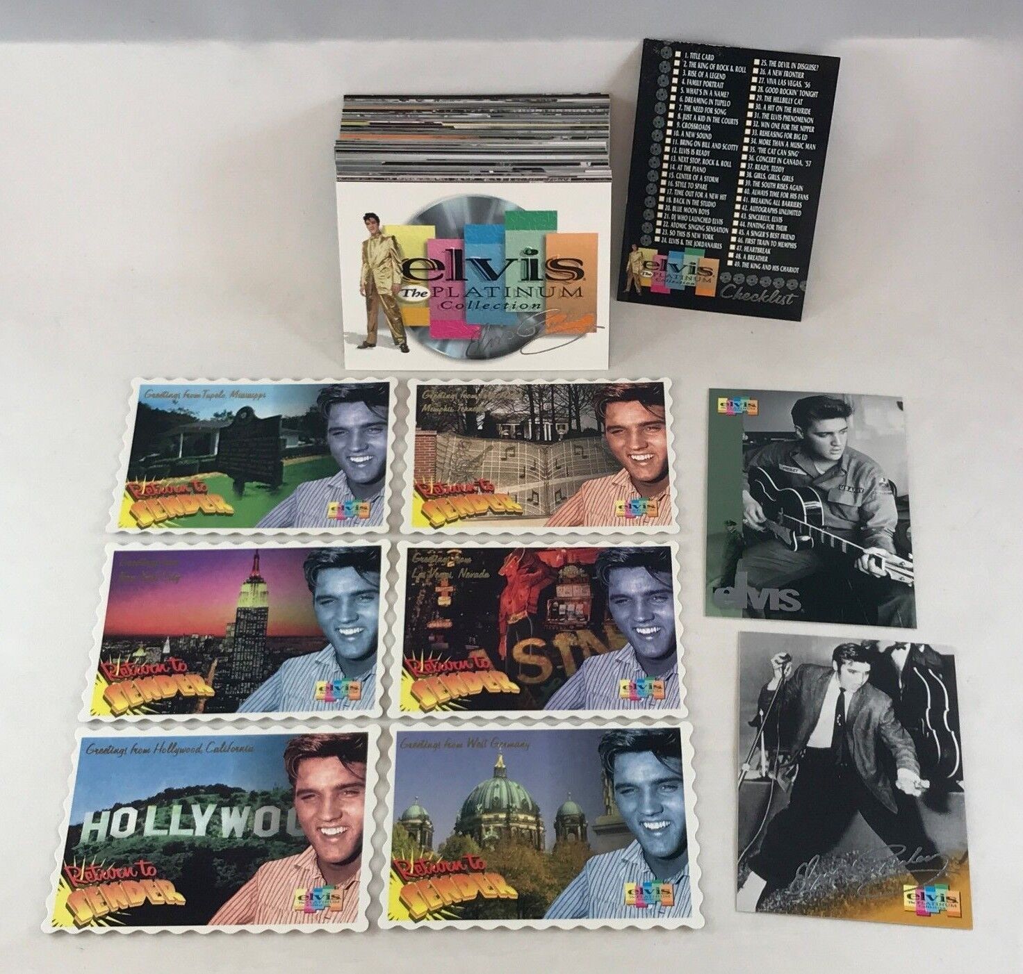 ELVIS PRESLEY PLATINUM COLLECTION: THE 50's Complete Card Set w/ 6 CHASE CARDS