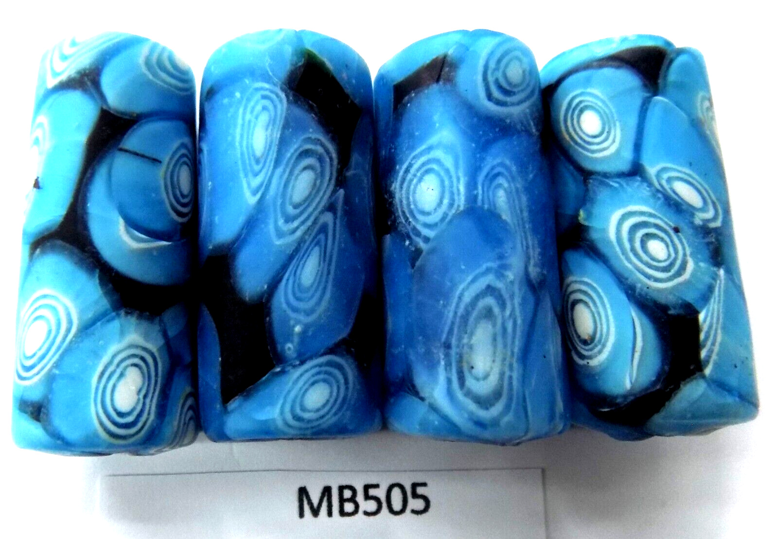 Matched Set Mosaic Venetian Style African Trade Beads MB505 W15  READ MORE INFO