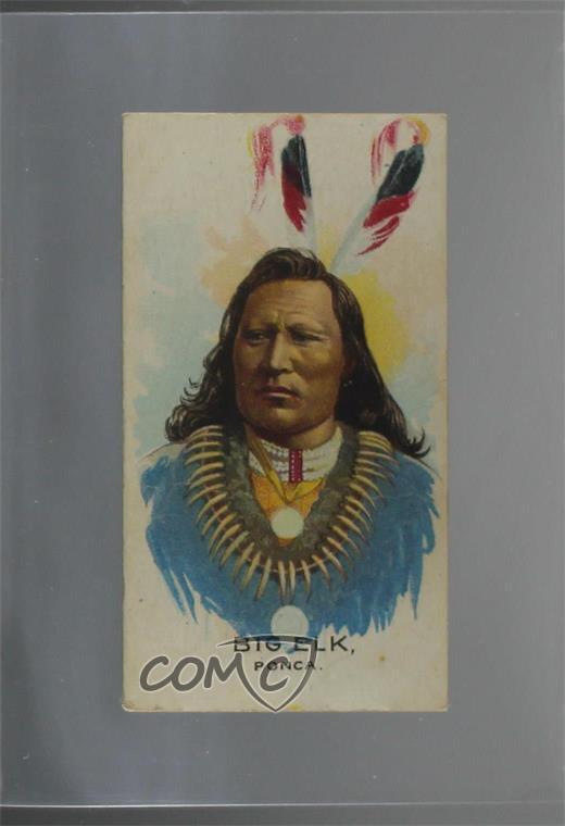 1930 BAT Indian Chiefs Tobacco Big Elk Ponka #8 0a6