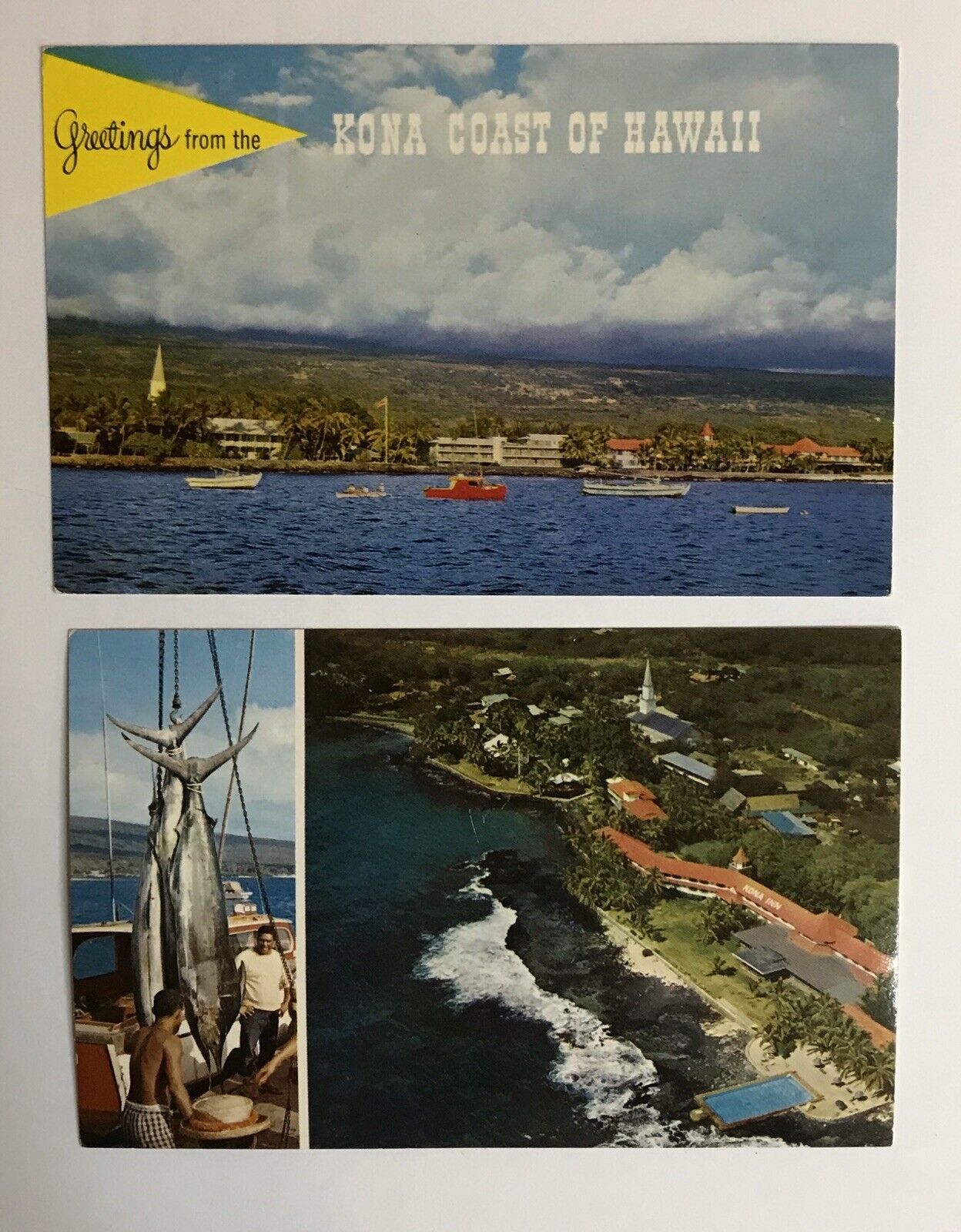 2 Vintage Postcards Hawaii Kailua Kona Nani Li’i Natural Color Cards Unposted