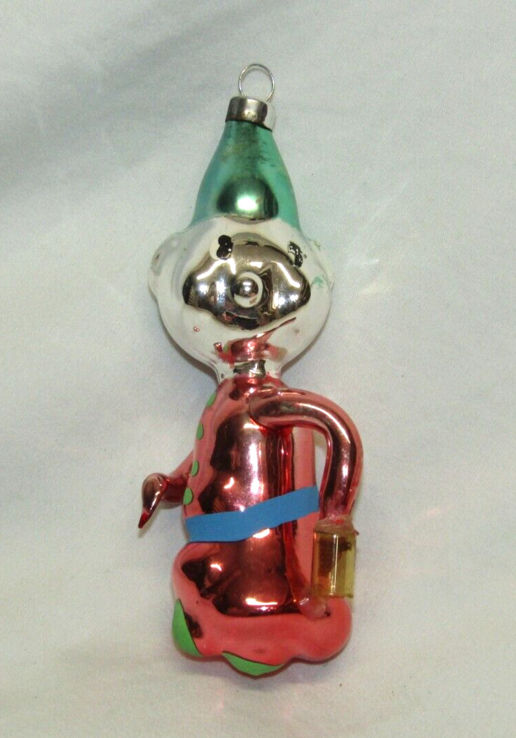 Antique West German Glass Snow White Dwarf Christmas Ornament Vintage 1950\'s
