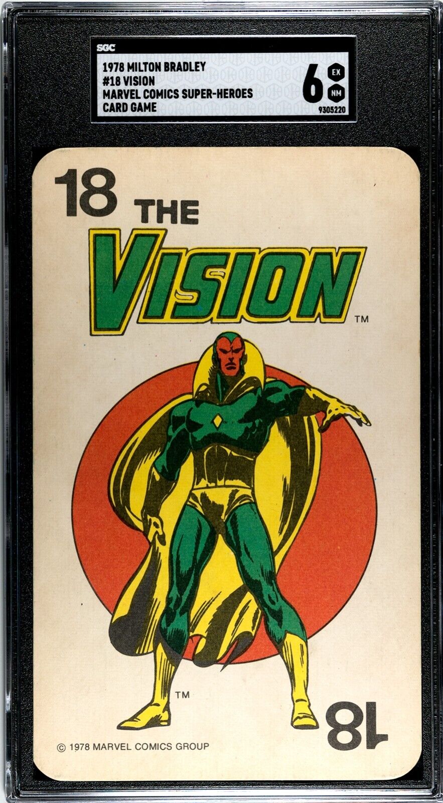 1978 Milton Bradley Marvel Super-Heroes Vision - SGC 6 - Pop 2