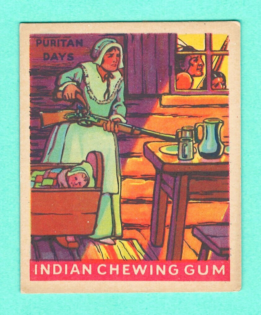 1933 R73 Goudey Indian Gum Card #197 - Series of 312 - PURITAN DAYS - EXCELLENT