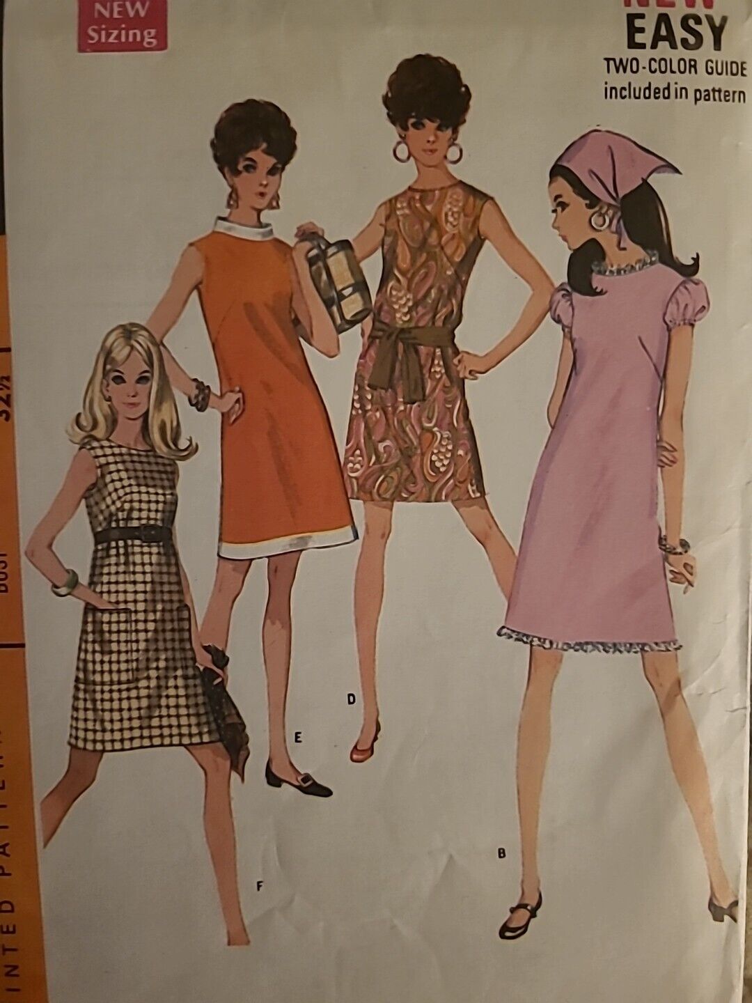 McCalls 9267 - Vintage Dress In 6 Versions - 1968