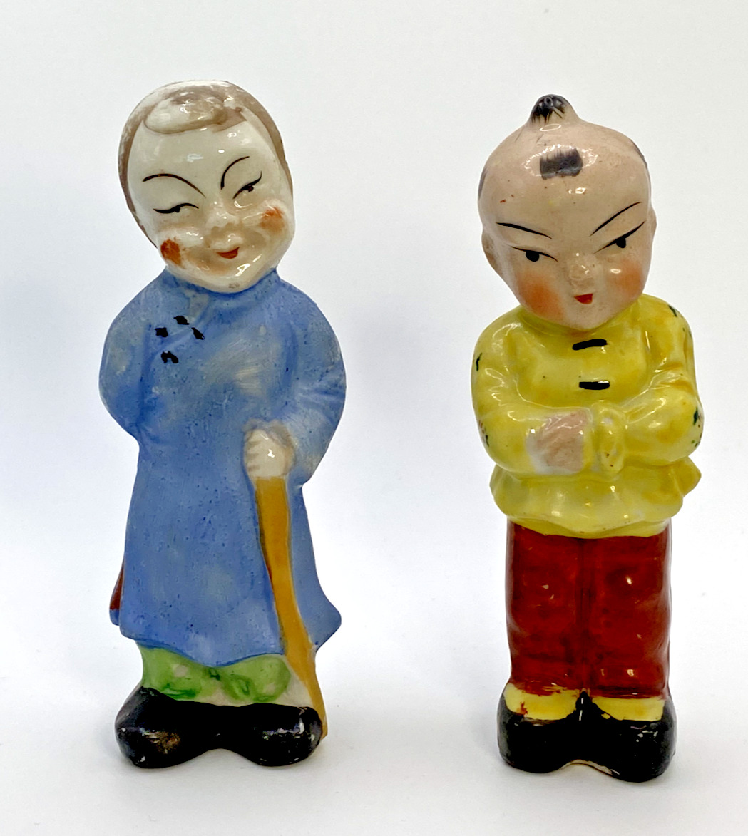 1940\'s Asian Man & Woman Porcelain Figures Made In Occupied Japan 5\