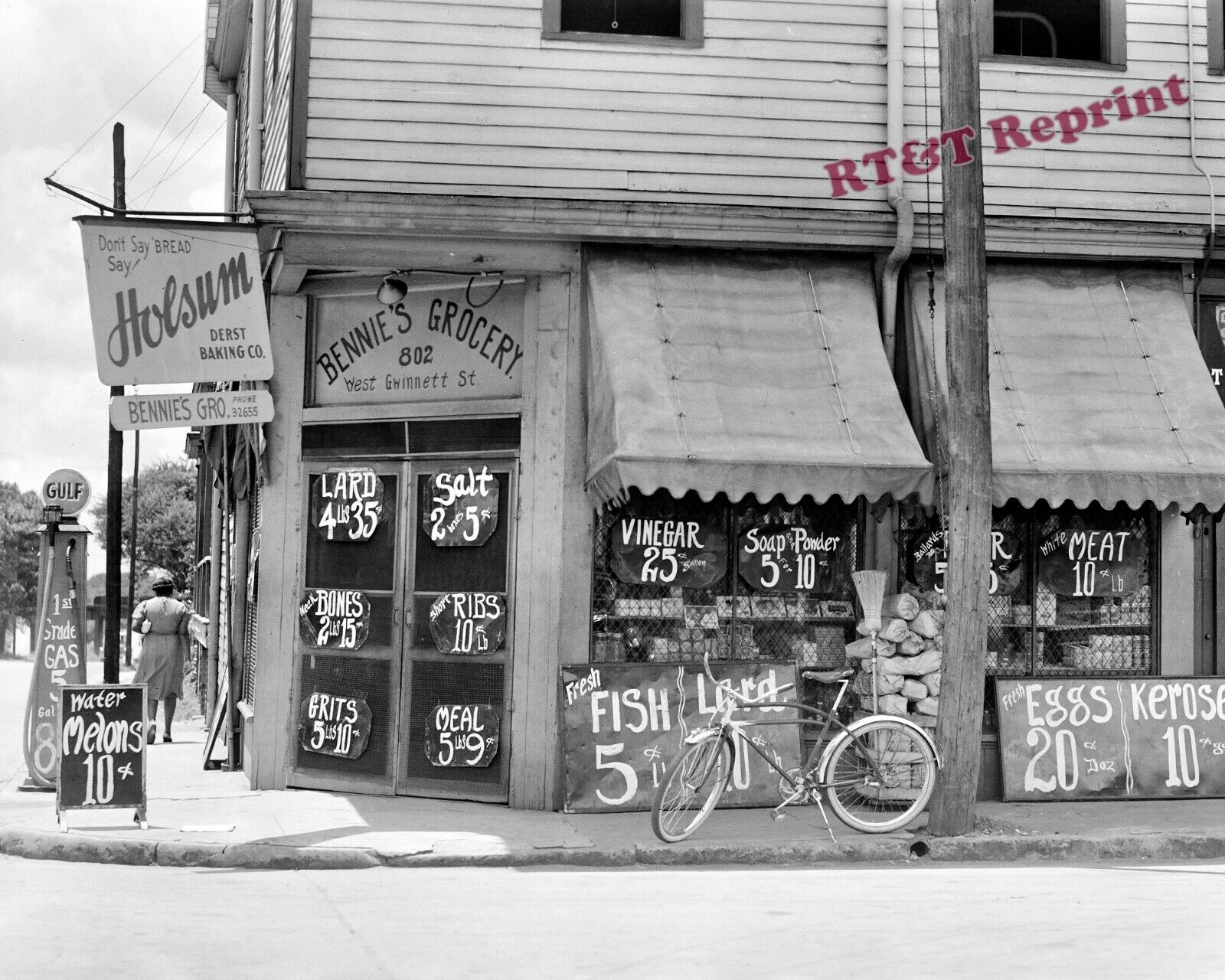 Photograph  Bennie\'s Vintage Grocery Store Sylvania, Georgia Year 1939  8x10