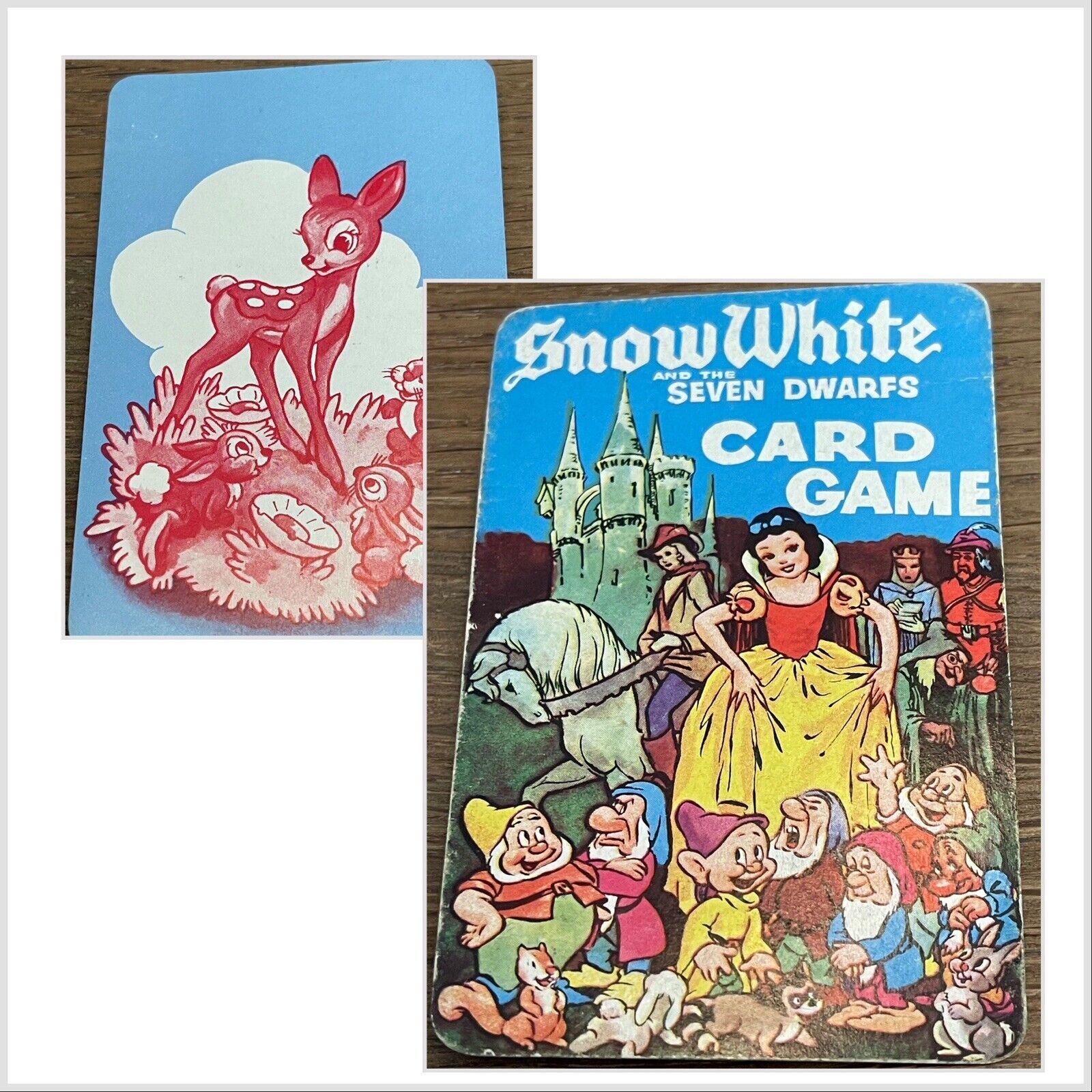 EXTREMELY RARE VINTAGE DISNEY 1951 CASTELL BROS. LTD. SNOW WHITE “HEADER CARD”