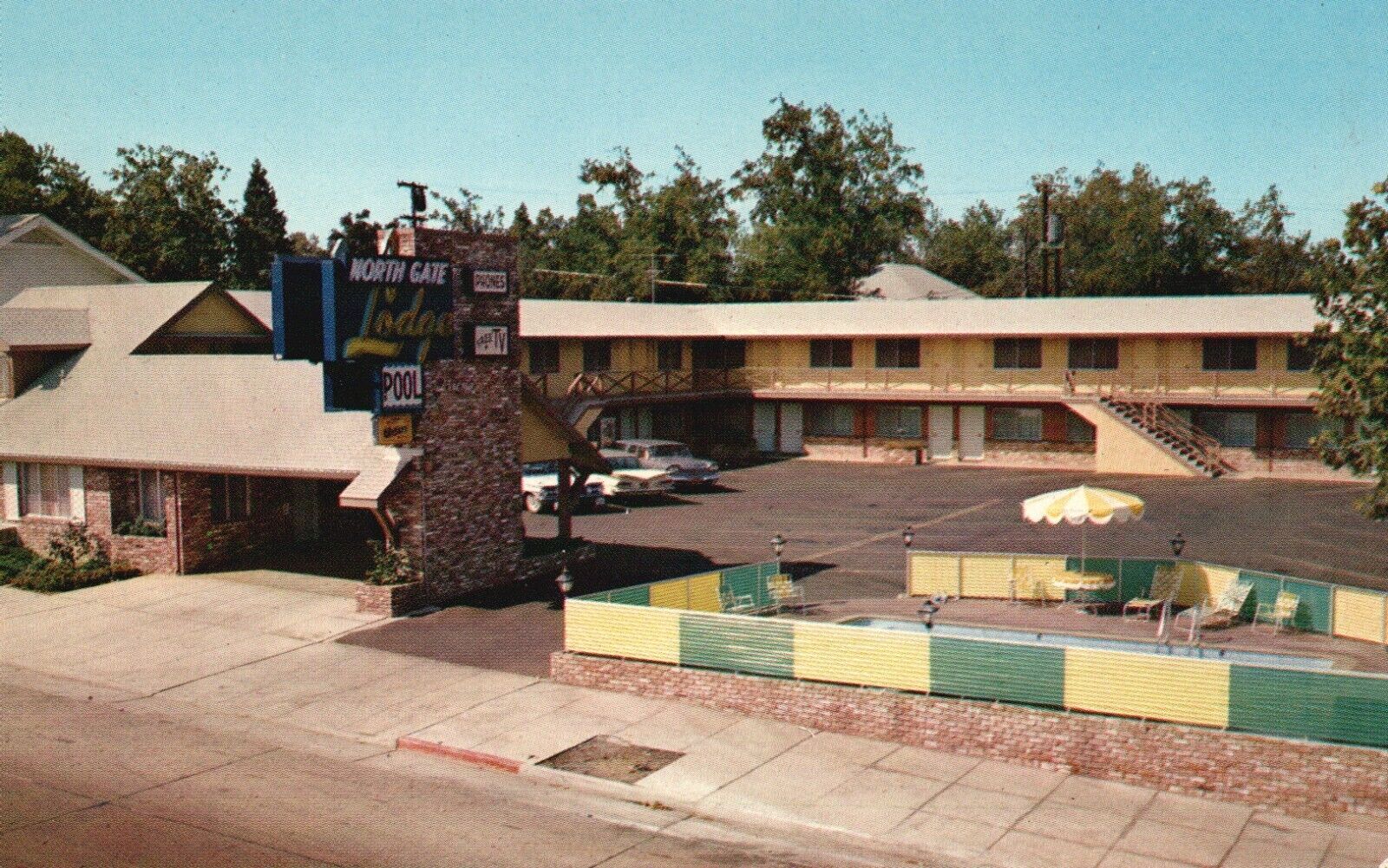 Redding, California, CA, North Gate Lodge, 1960 Antique Vintage Postcard e6804
