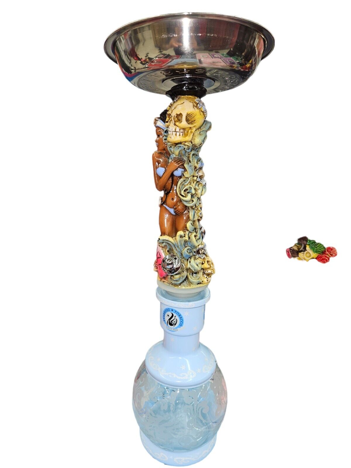 100%Authentic Starbuzz Sexy Lady Hookah TableTop Hookah Complete Set-blue W/case
