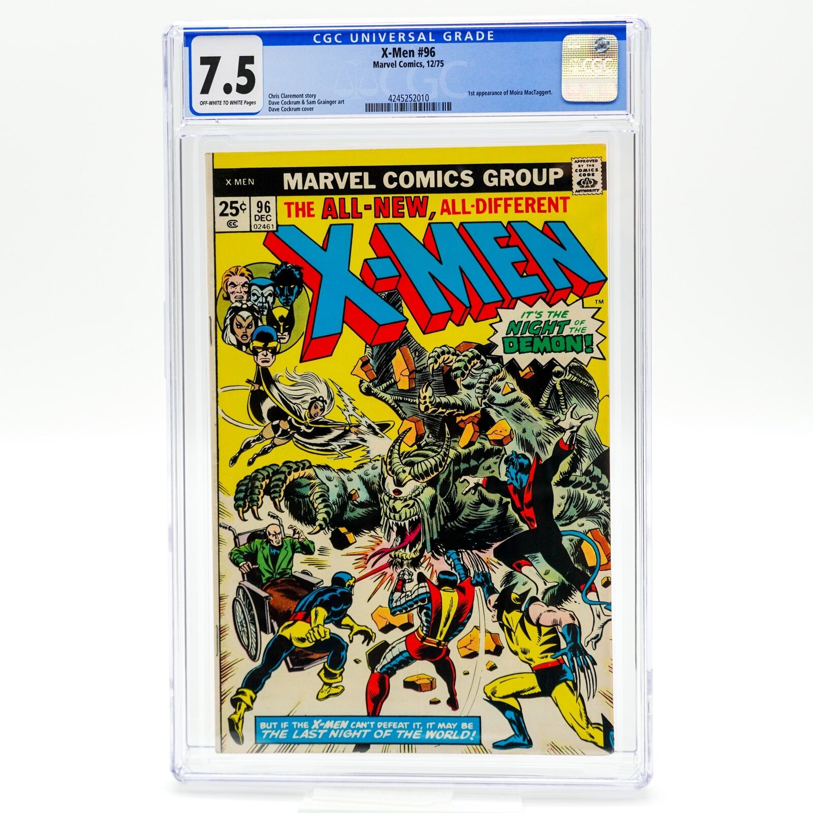Marvel Uncanny X-Men 96 CGC 7.5 Major Key 1st Moira MacTaggert 1975 Clairemont