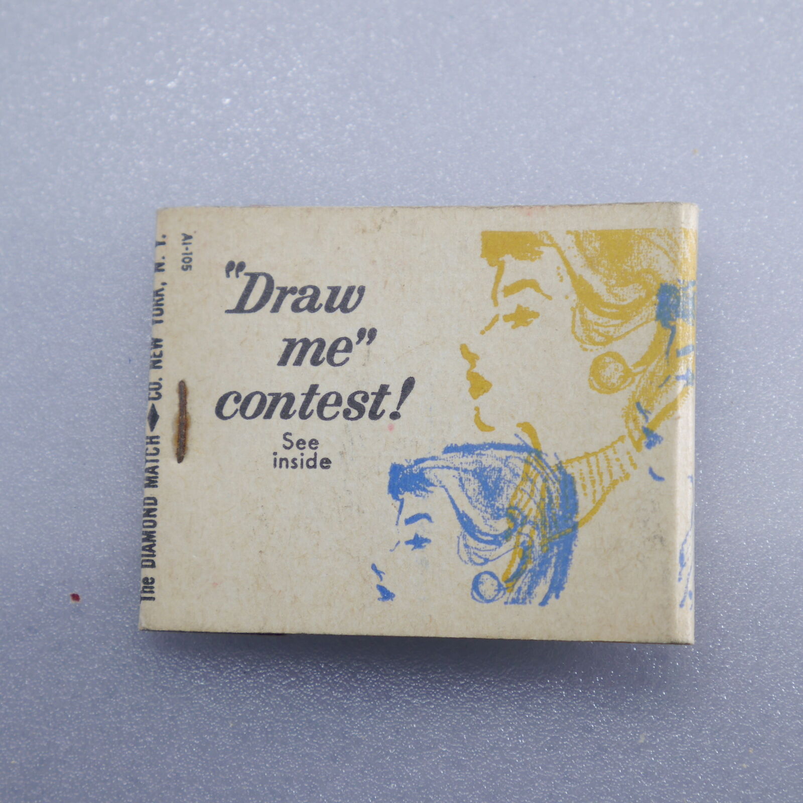 Draw Me Contest Vintage Art Mail In Matchbook Cover Unstruck