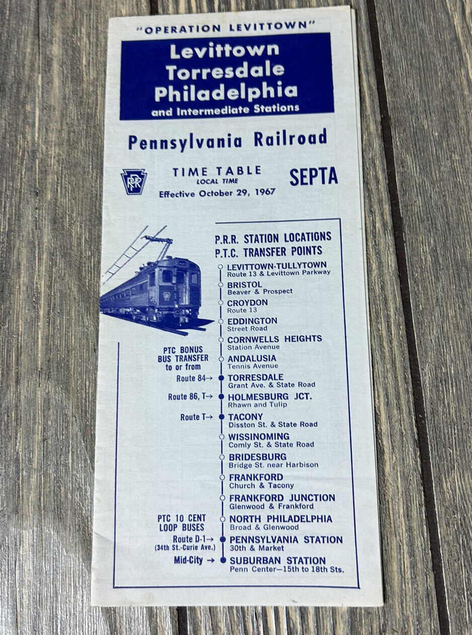 Vintage October 29 1967 Levittown Torresdale Philadelphia Pennsylvania Railroad