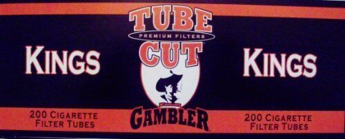 Gambler Tube Cut King Size Regular Filter 200ct Cigarette Tubes (5-Boxes)