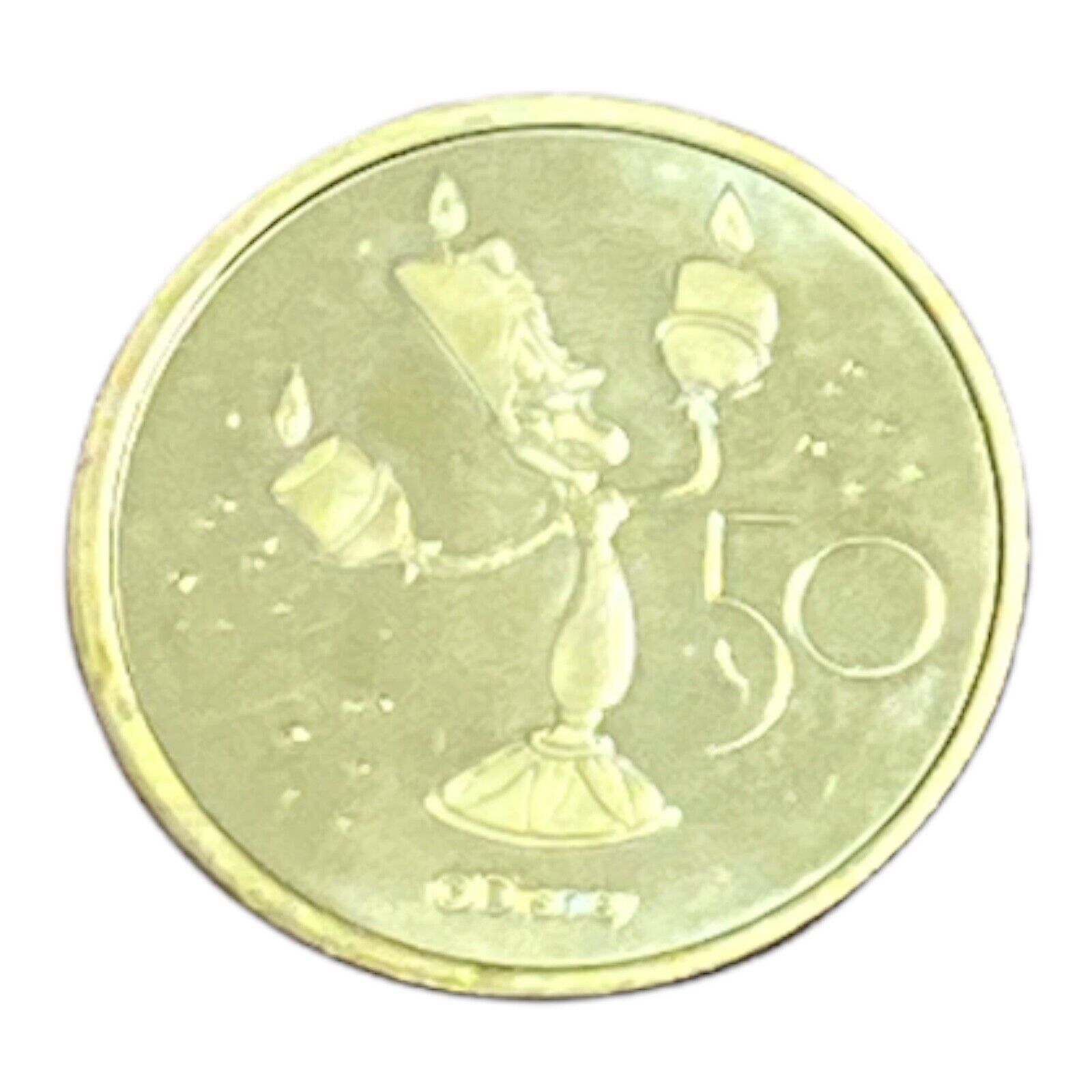2021 Walt Disney World 50th Anniversary Metal Medallion Coin - Lumiere