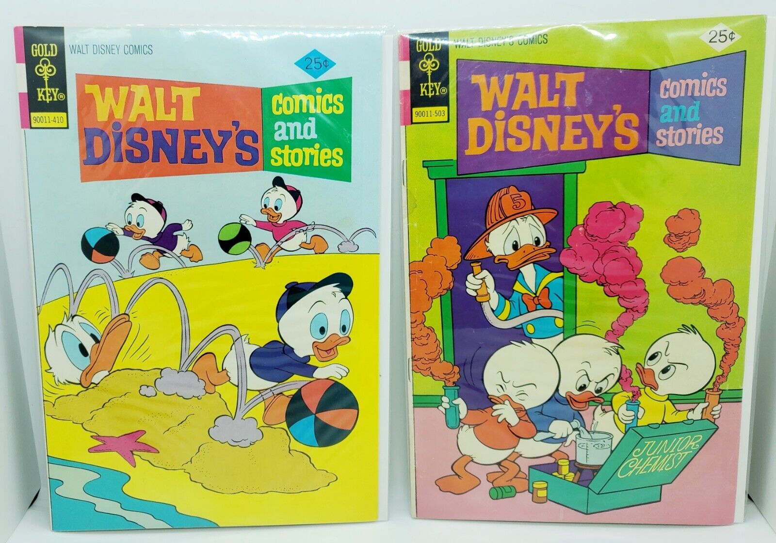 Vintage LOT of 2 Walt Disney's Comics and Stories Donald Duck Comic Whitman 🔥 