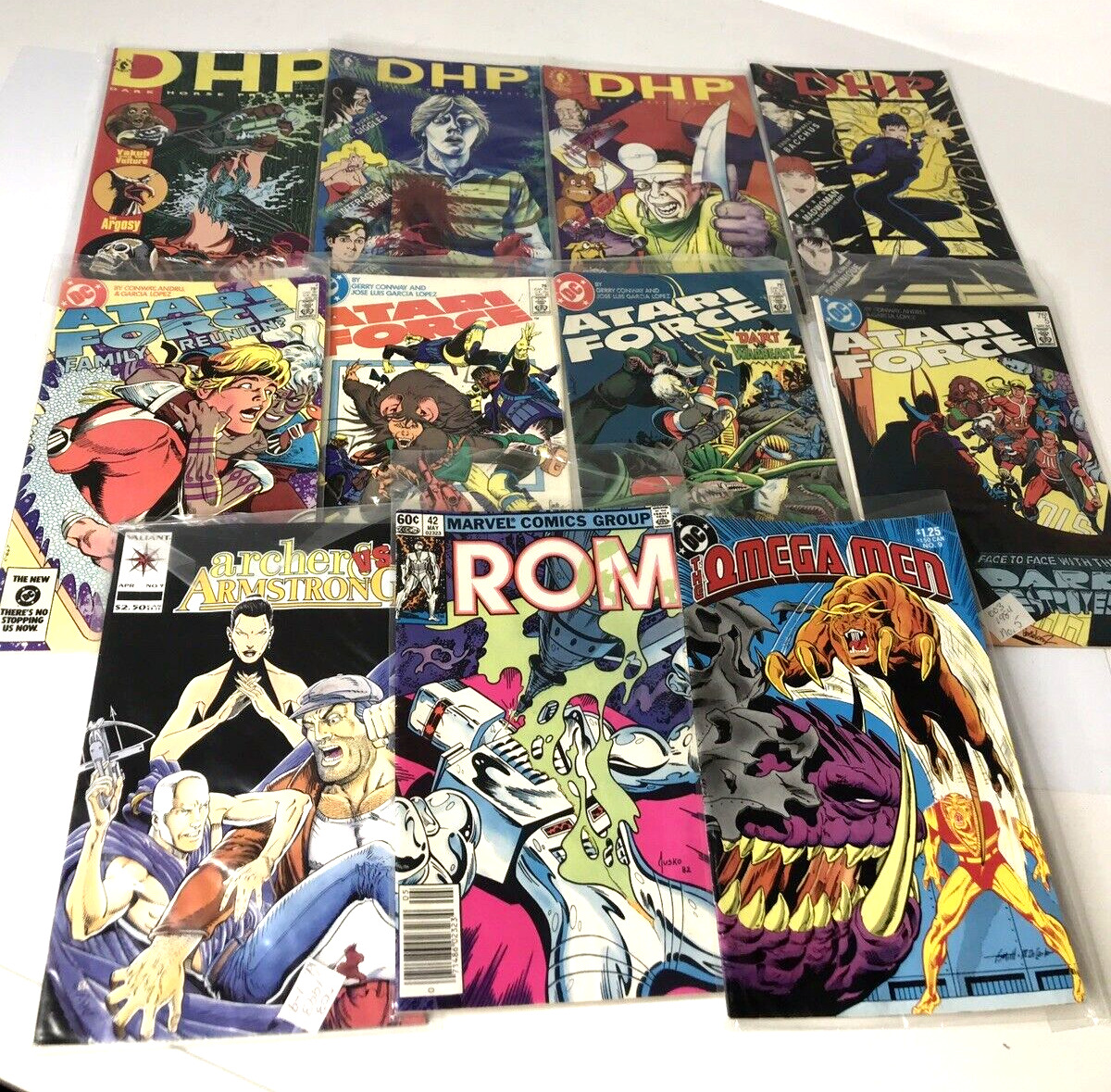 Vintage Comic Book Mixed Lot ~DHP, ROM, Atari Force, Omega Men, Archer/Armstrong