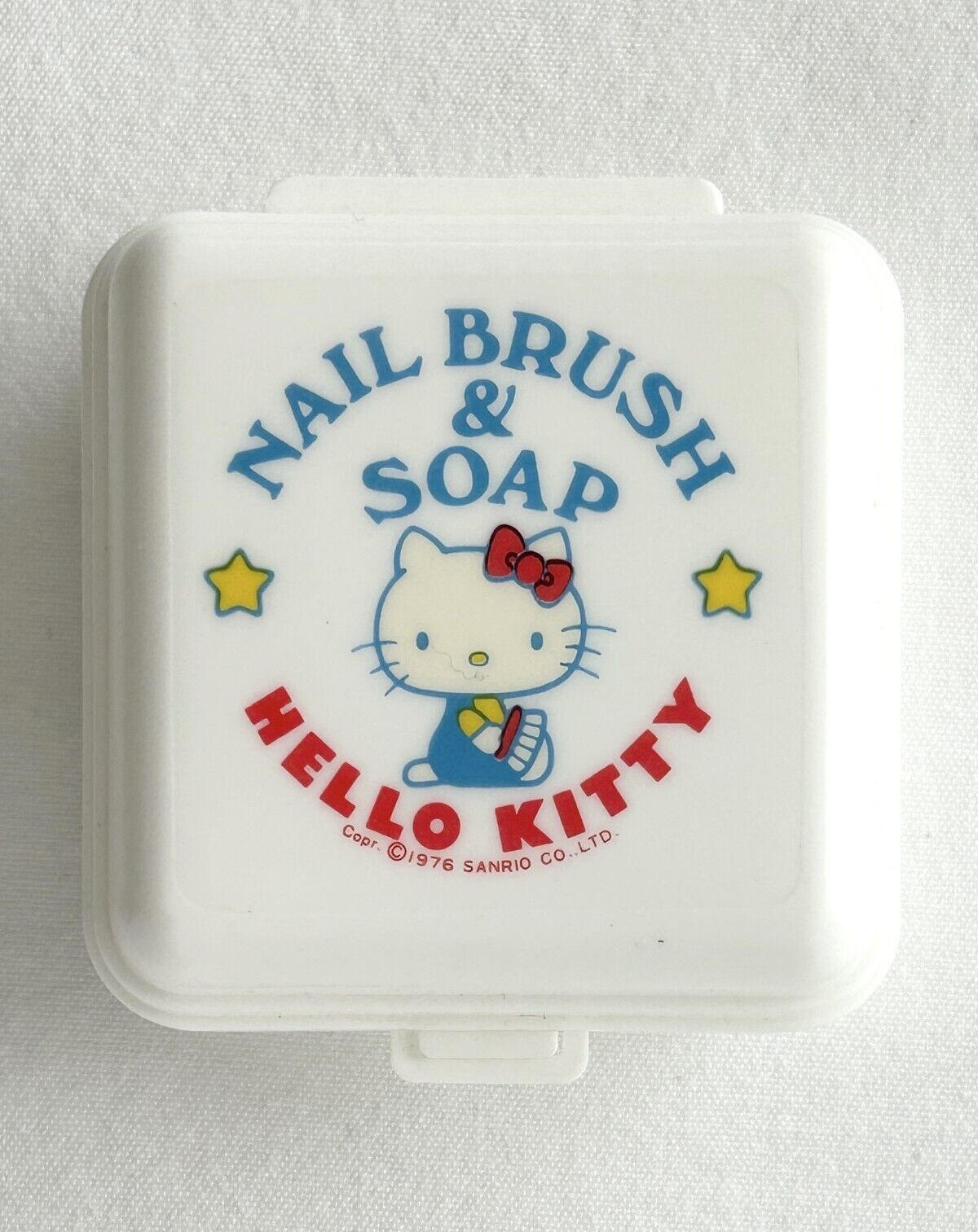 Vintage 1976 SANRIO Hello Kitty Soap Set and Case Nail Brush Missing White
