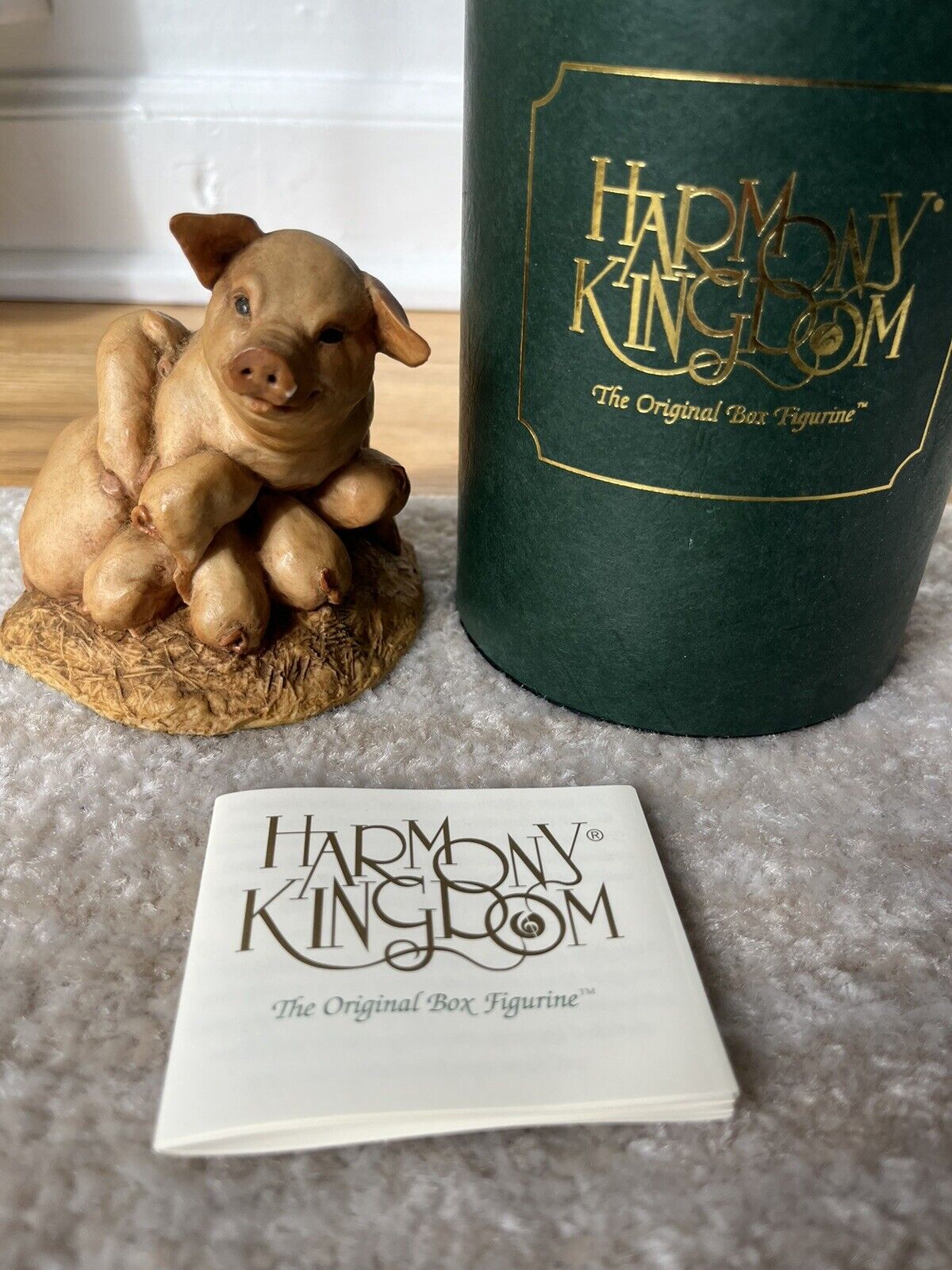 Harmony Kingdom Pigs Babies Box Figurine Made In England