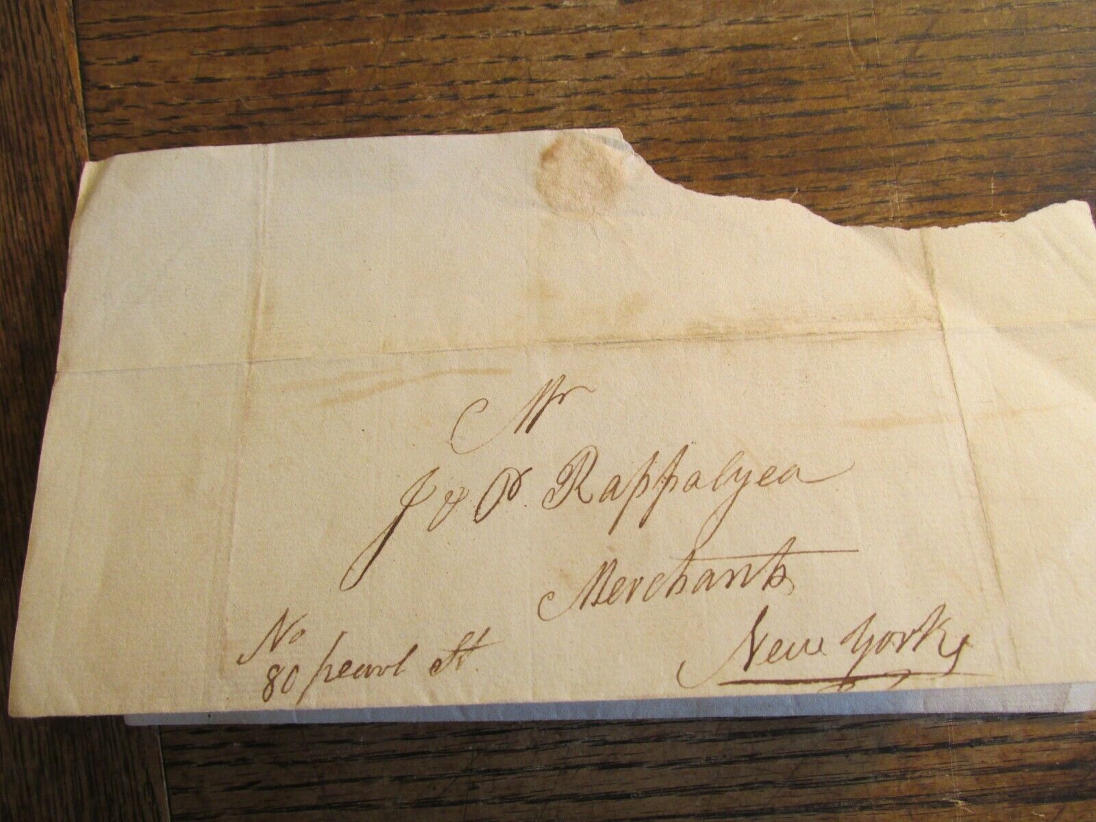 Antique Ephemera 1813 Stampless Letter re: the Shipment of Cloth Fabric