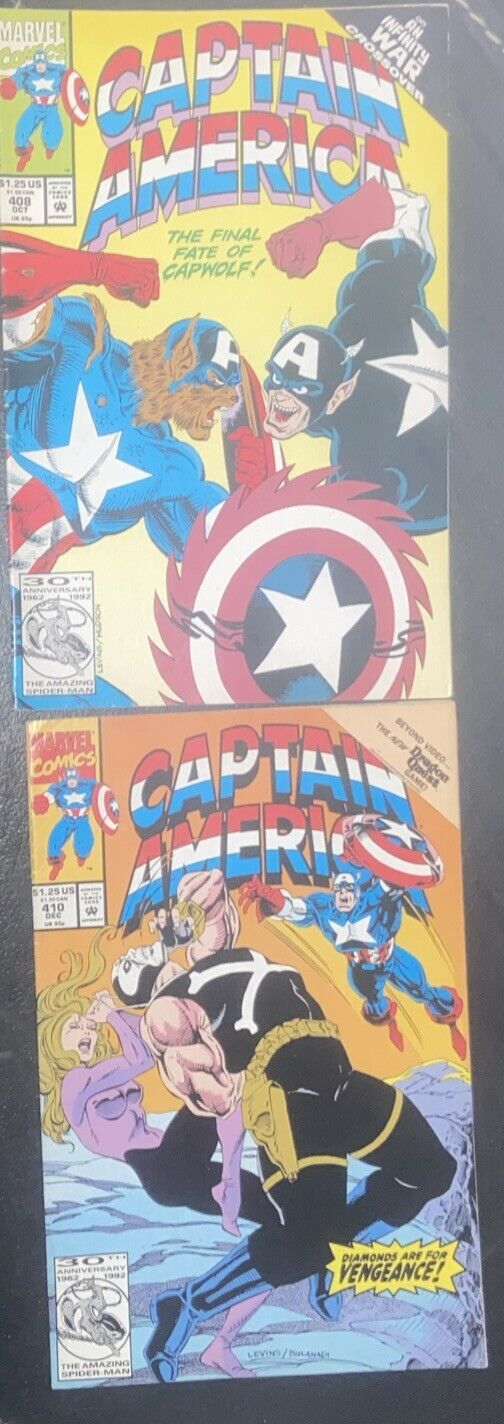 Captain America #408  (1968 1st Series) & #410 (1993 Series)